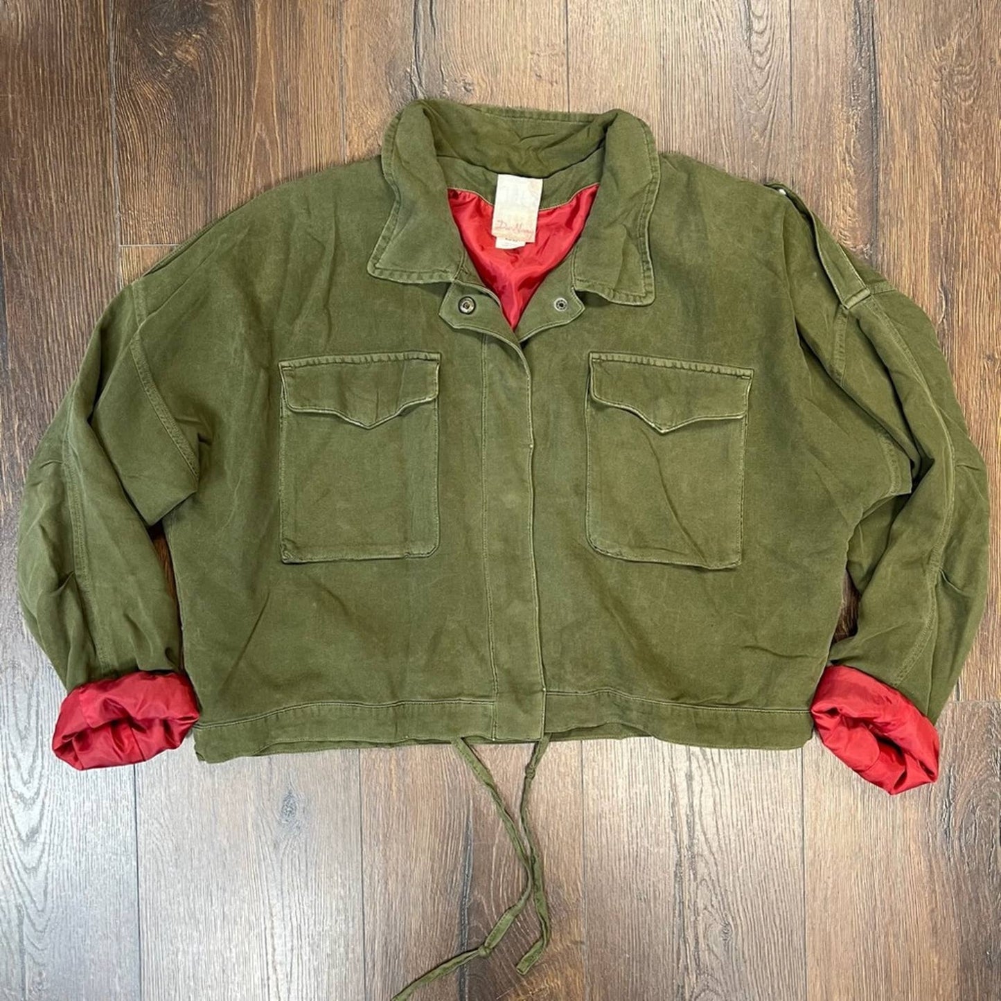 Da-Nang silk cropped jacket with elastic waist SZ LG