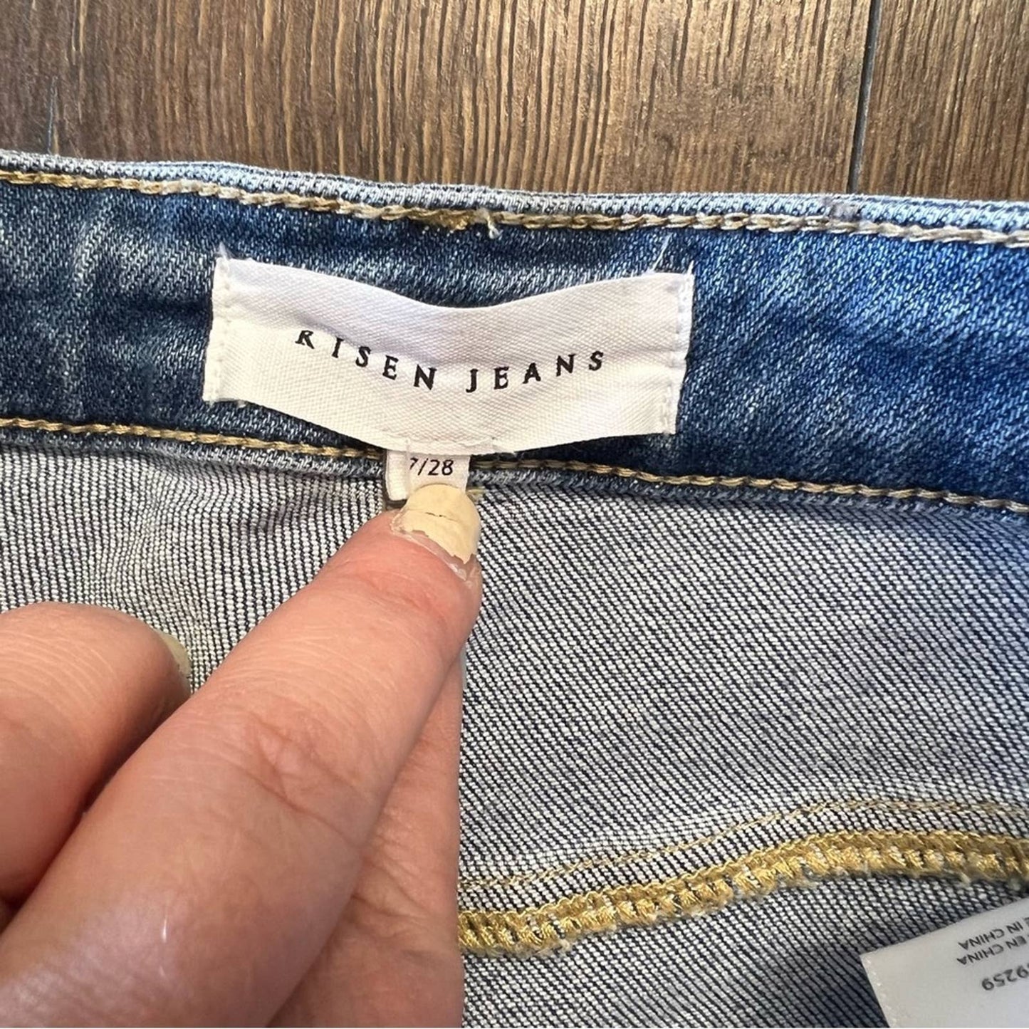 Risen High Rise Crossover Jeans SZ 7/28