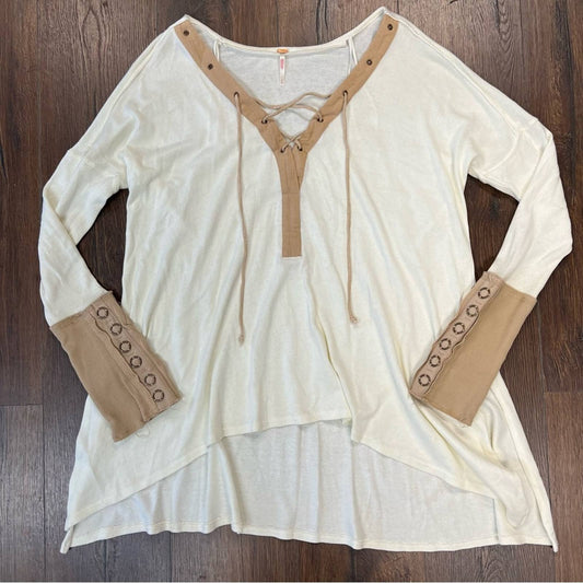 Free People lace up, bolted cuff tunic