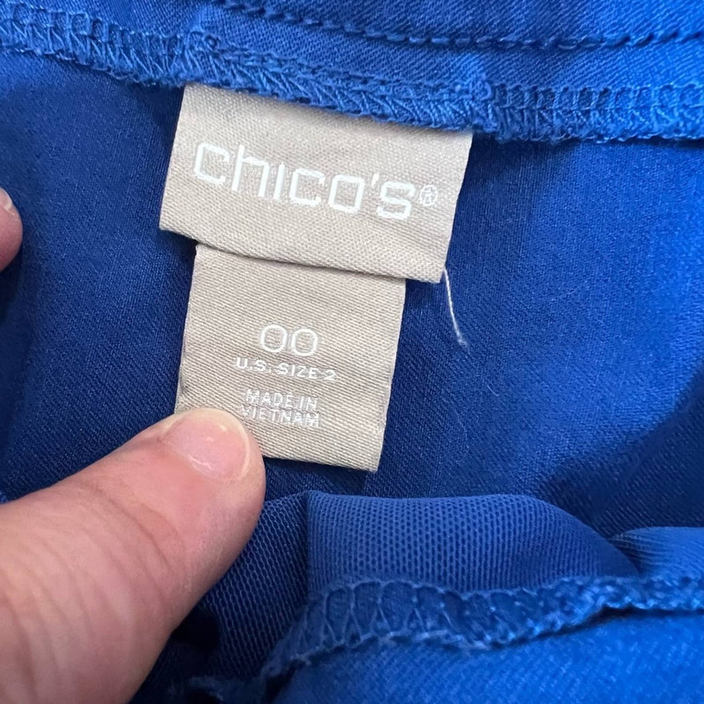 Chico’s cropped blue pant SZ 00/2