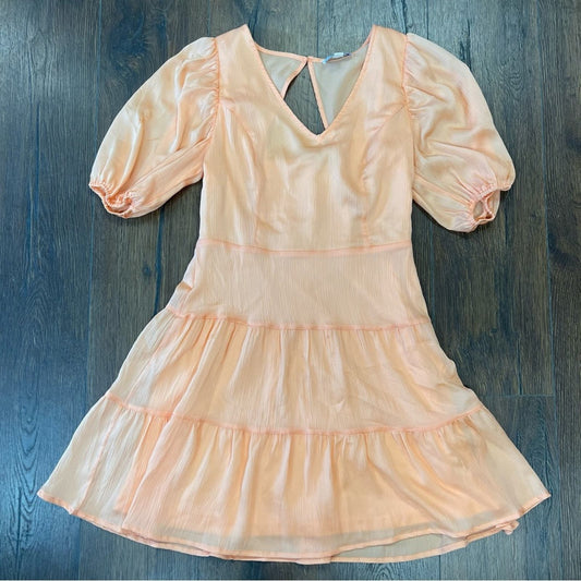 She + Sky orange tired mini dress SZ LG