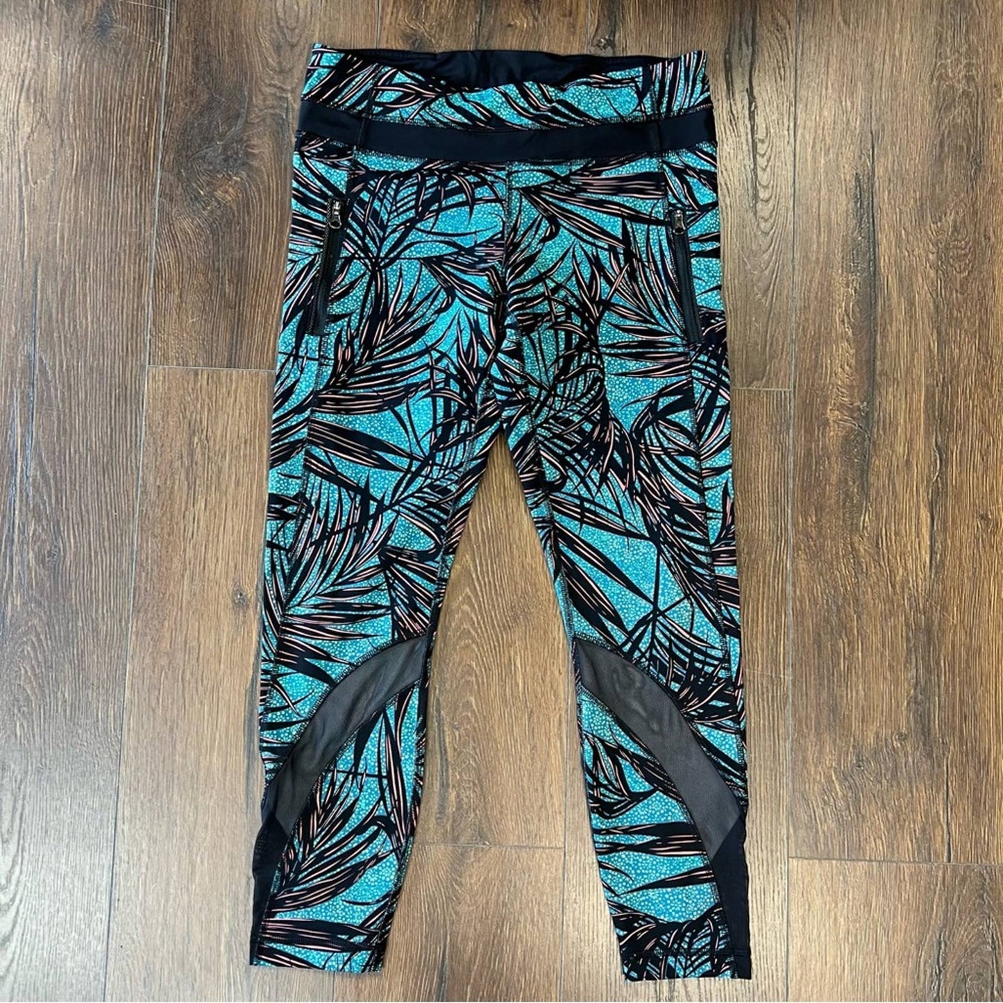 Lululemon Inspire Tight II Palm Lace Tofino Teal Multi SZ 8