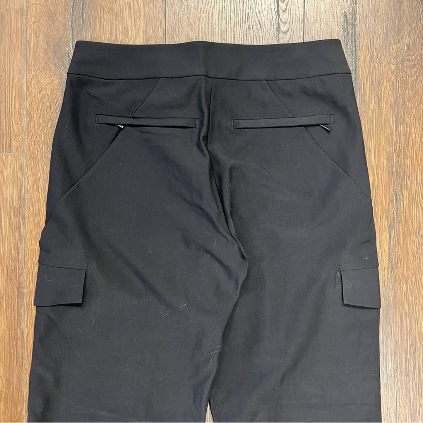 Athleta Black Stellar Cargo EuroJersey Lifestyle Travel Work Pant SZ 4P