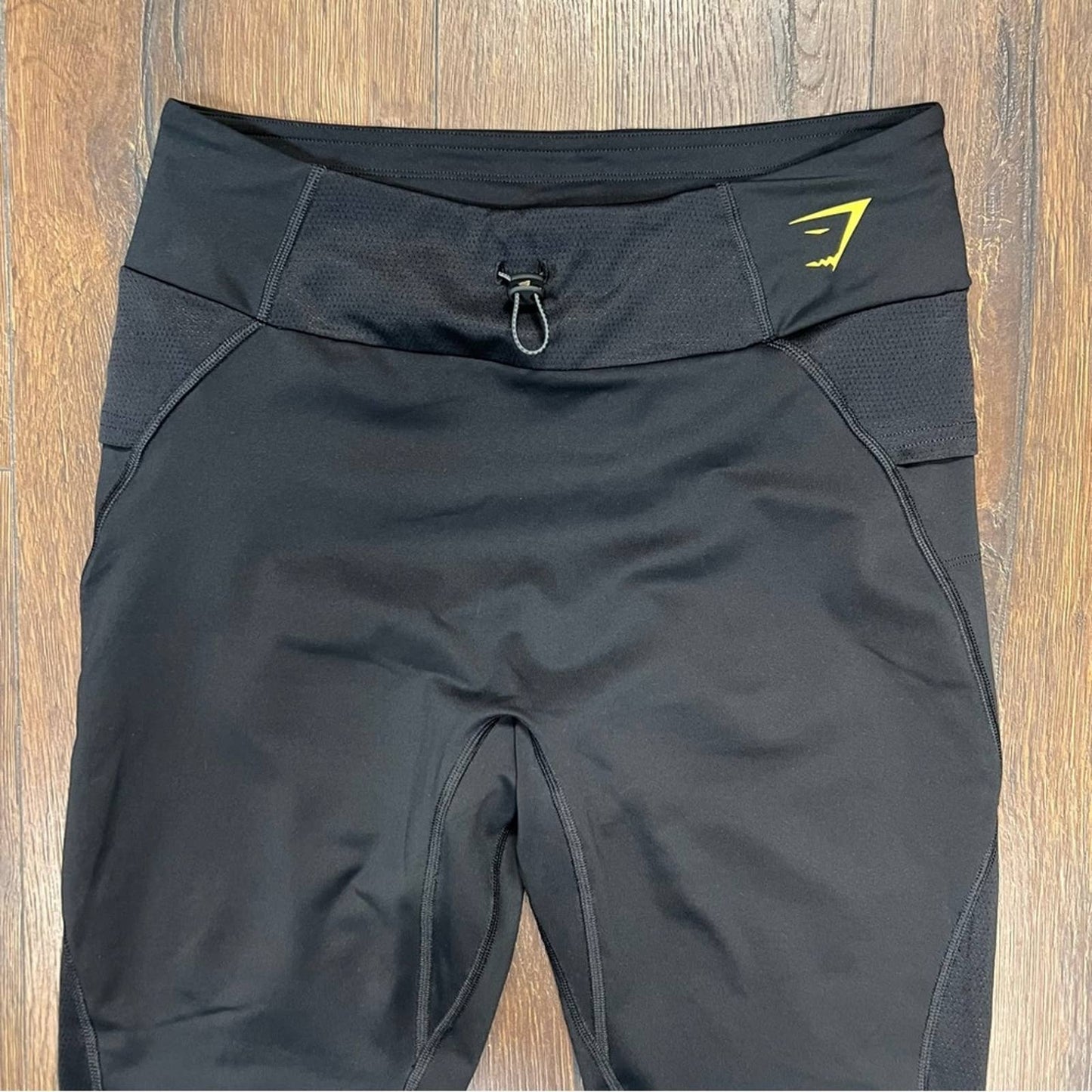 gymshark black butt lift drawstring leggings SZ LG