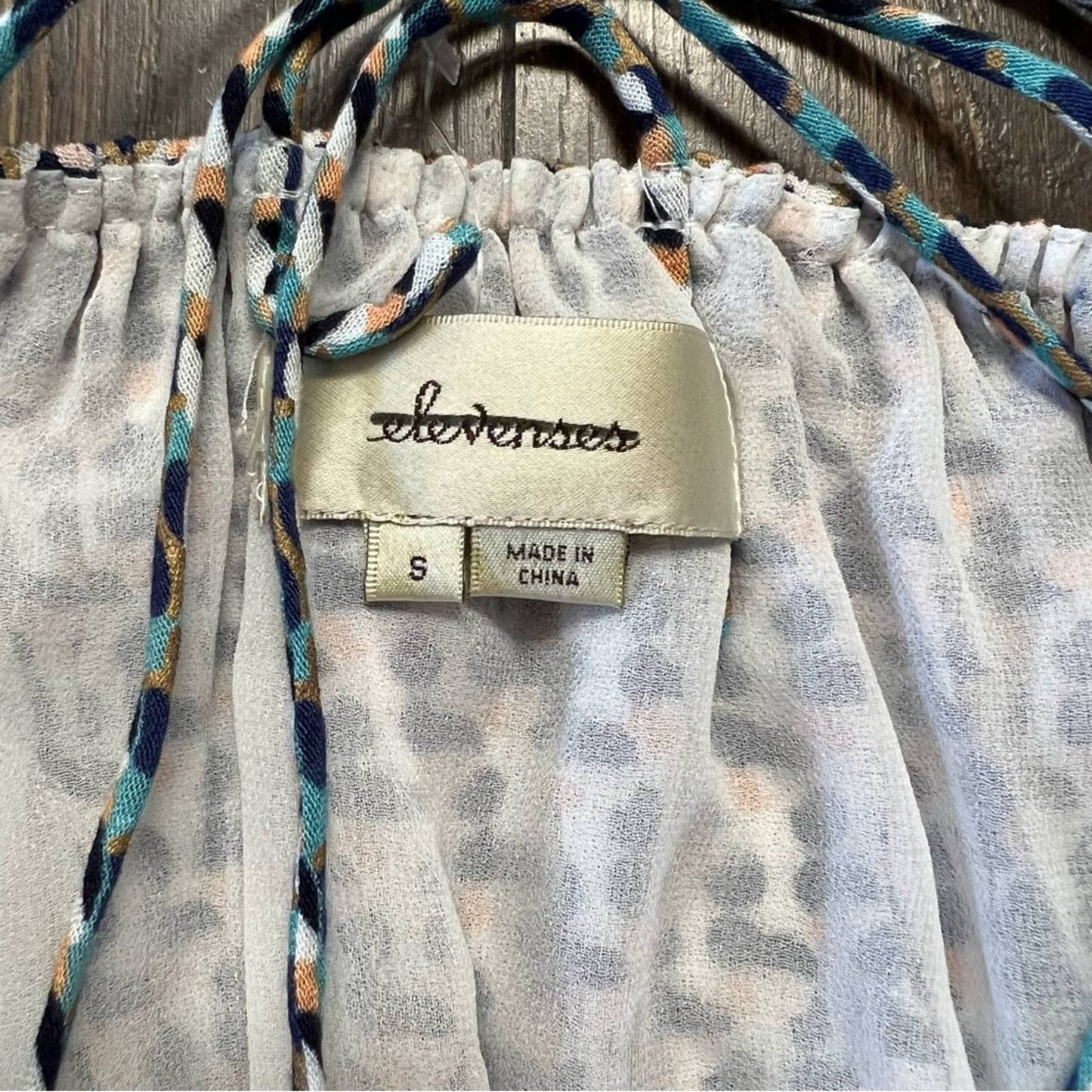 Anthropologie elevenese madalenna multi colored cold shoulder romper SZ SM