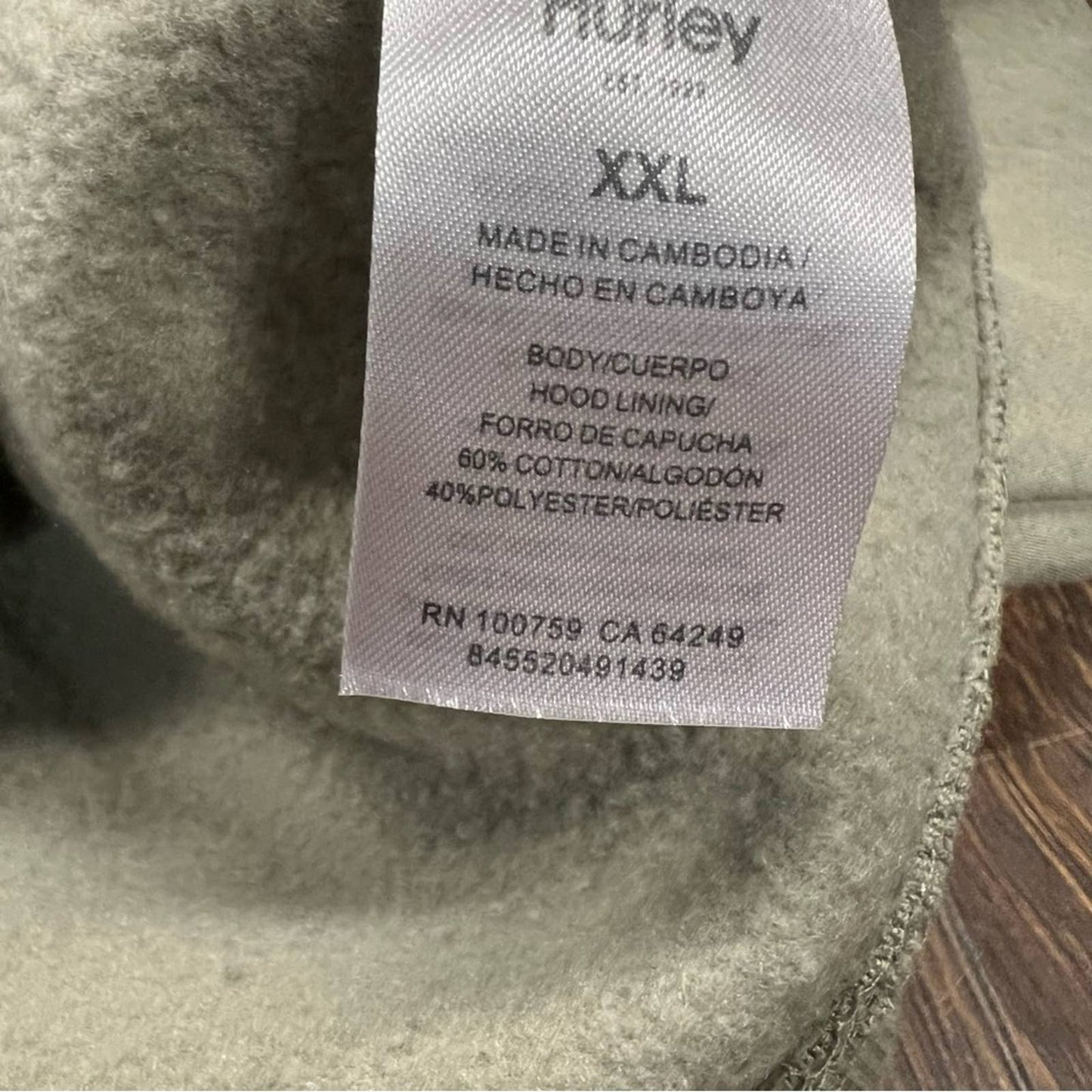 Hurley Men's Icon Graphic Fleece Hoodie SZ XXL