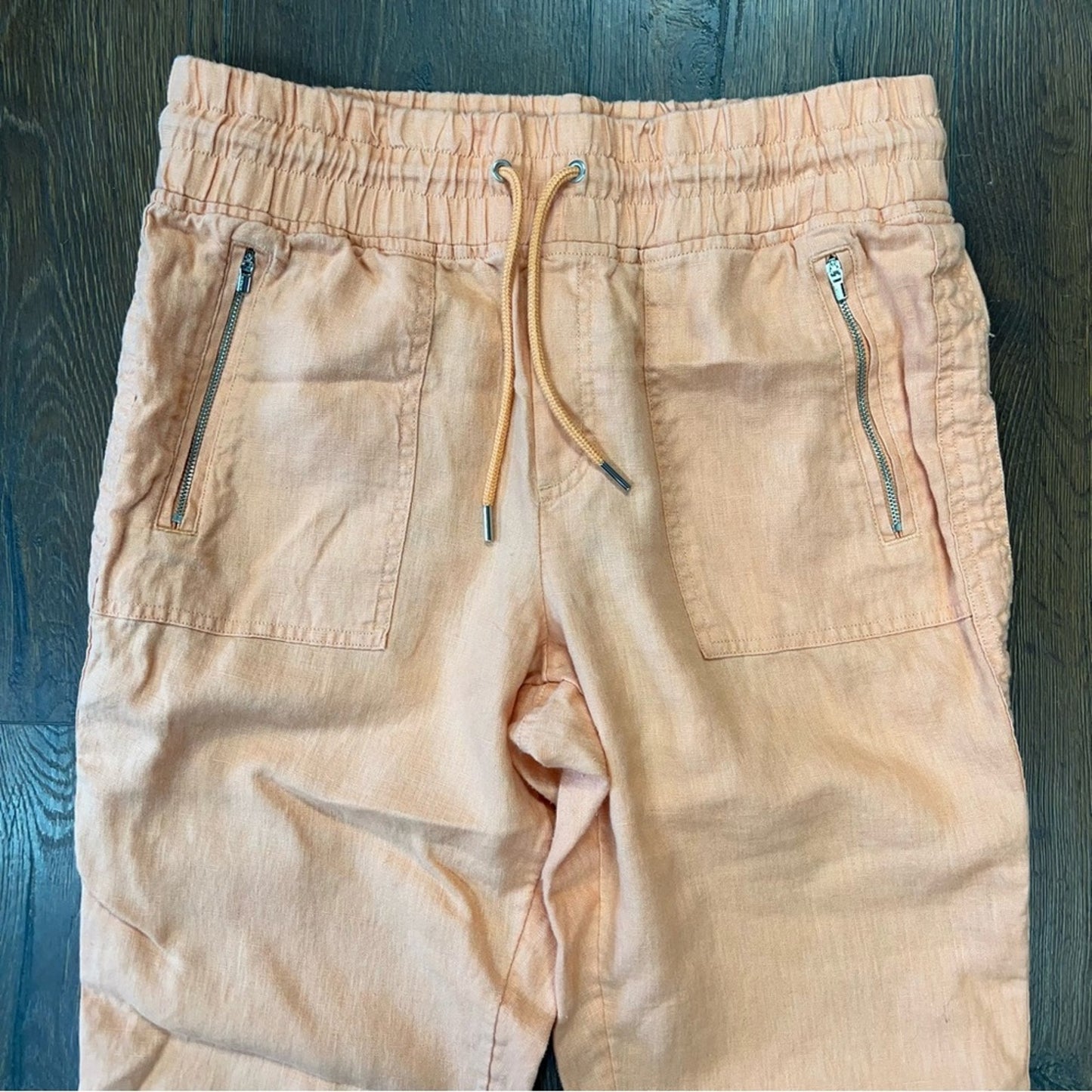 Athleta cactus peach linen pants SZ 10