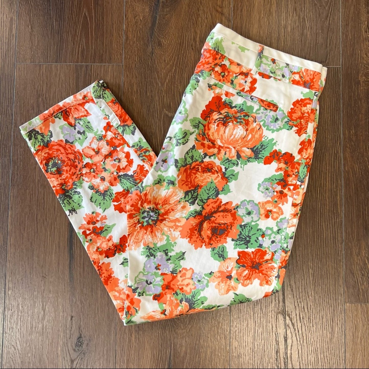 Anthropologie Cartonnier Charlie floral crop pant SZ 12