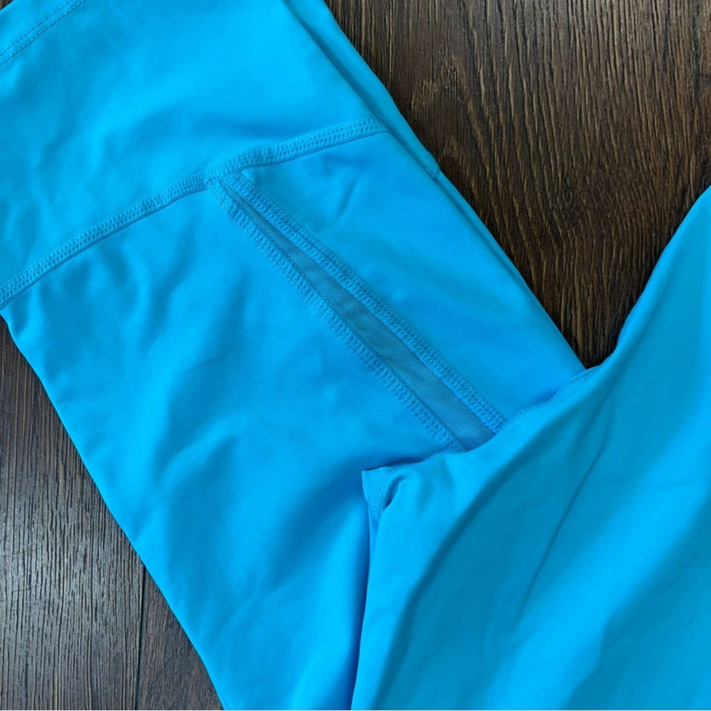 ZYIA Active High Rise Turquoise Mesh Panel Legging SZ 6/8