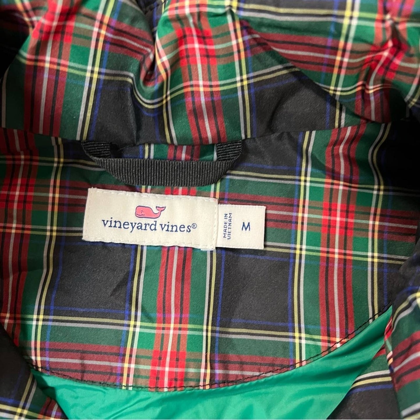 Vineyard Vines Tartan Plaid Puffer Vest SZ MED