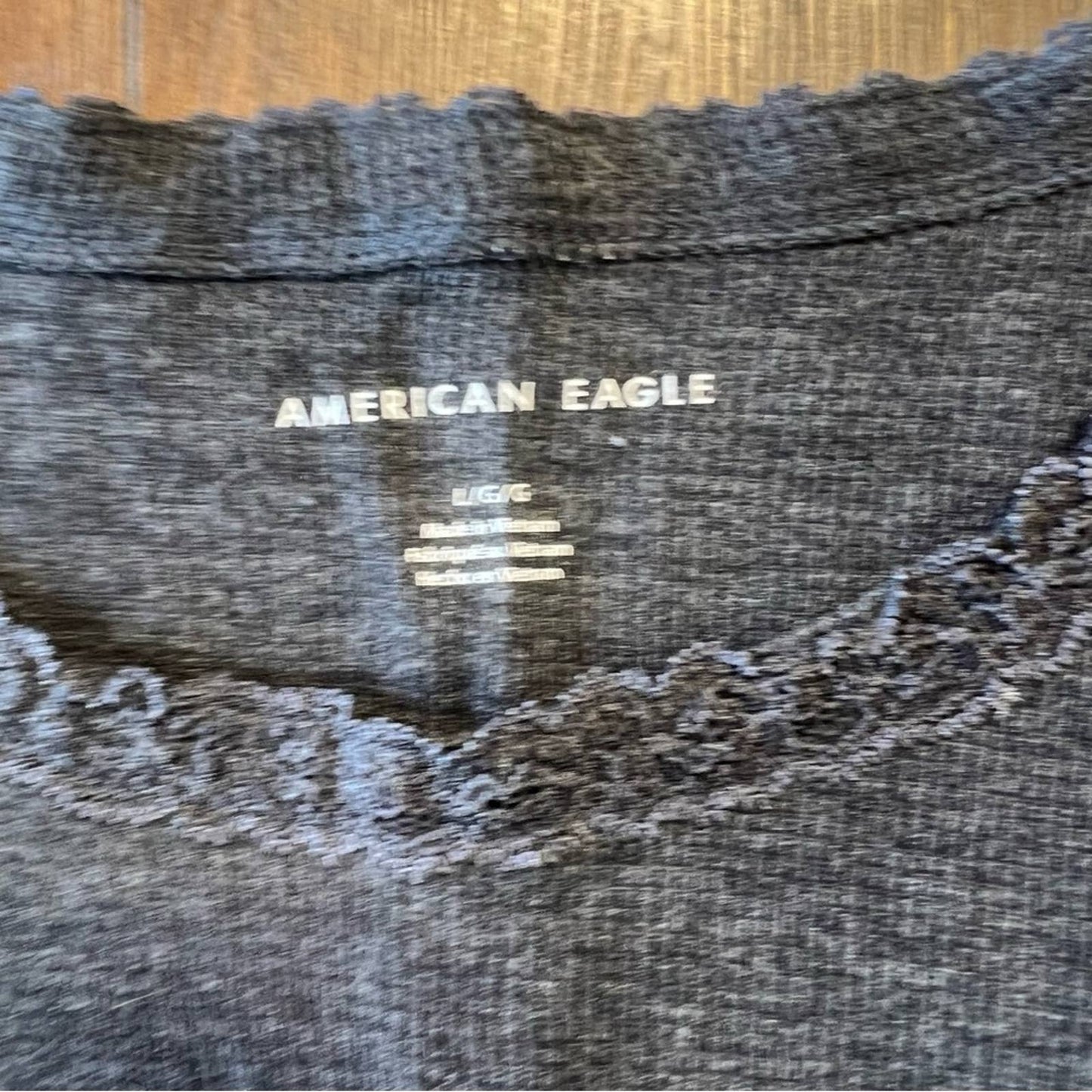 American Eagle lace trim cropped thermal SZ LG