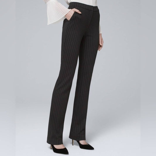 White House black market Pinstripe Knit Slim Pants SZ 12