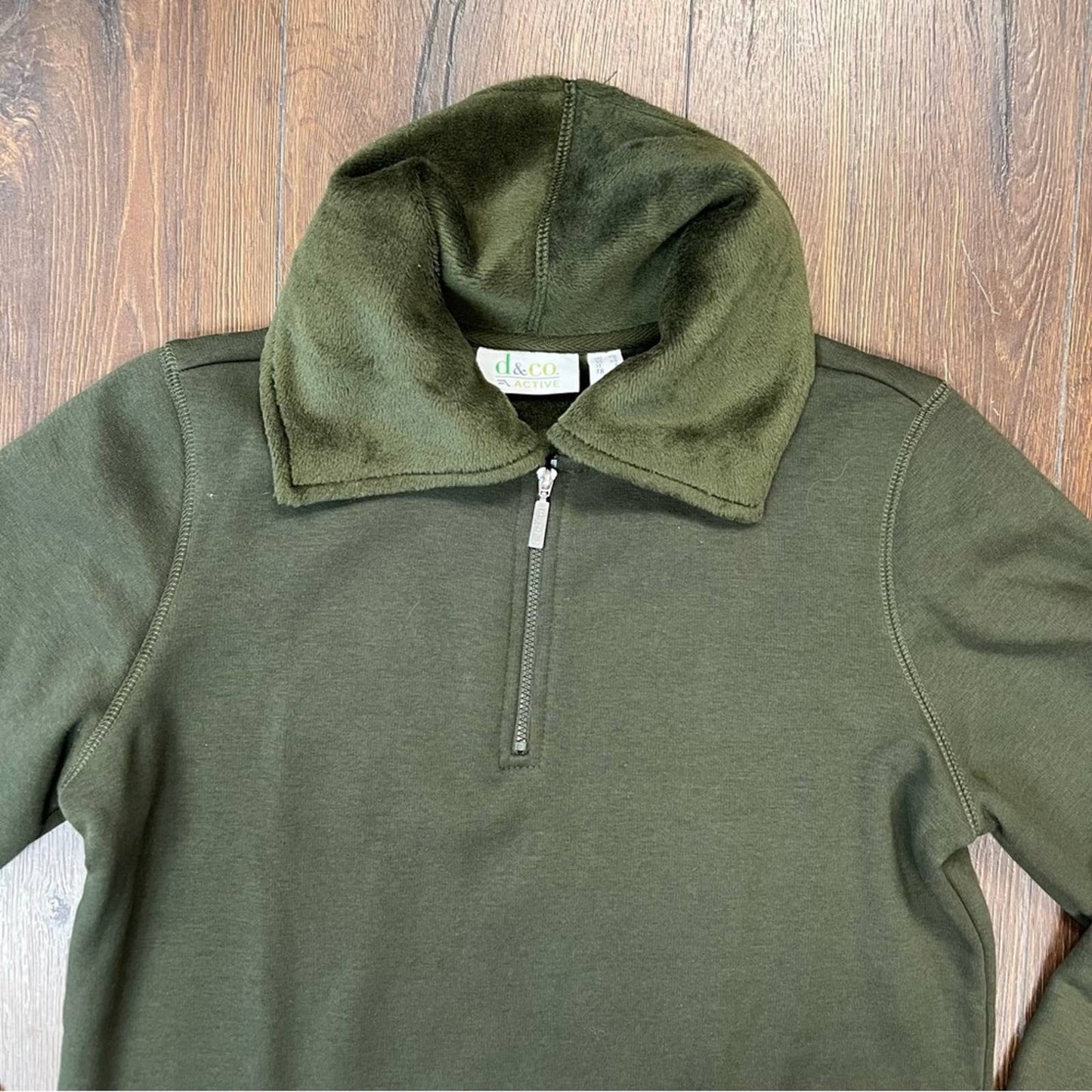 D&Co active quarter zip fleece lined sweatshirt SZ XS