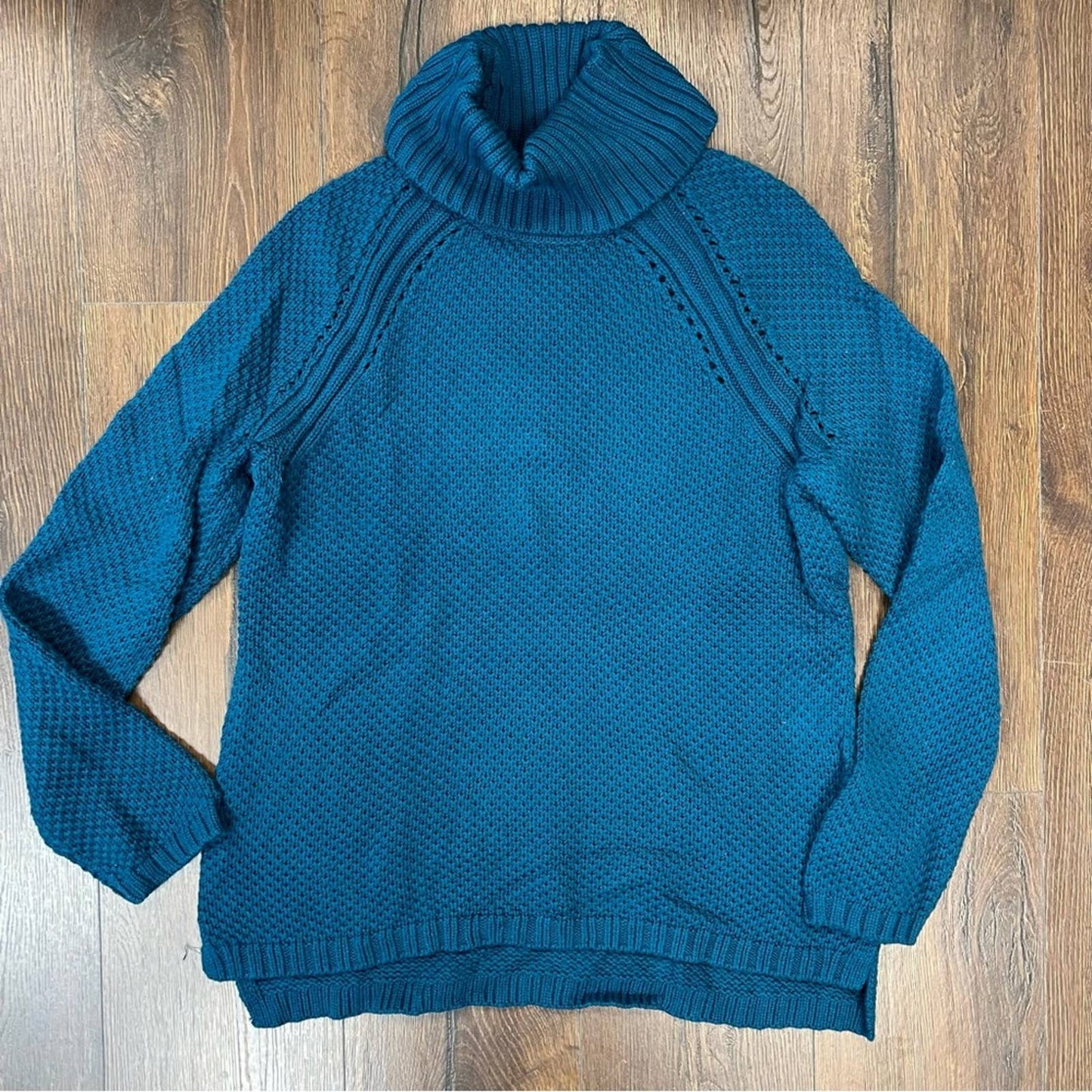 Talbots teal turtleneck sweater SZ LG