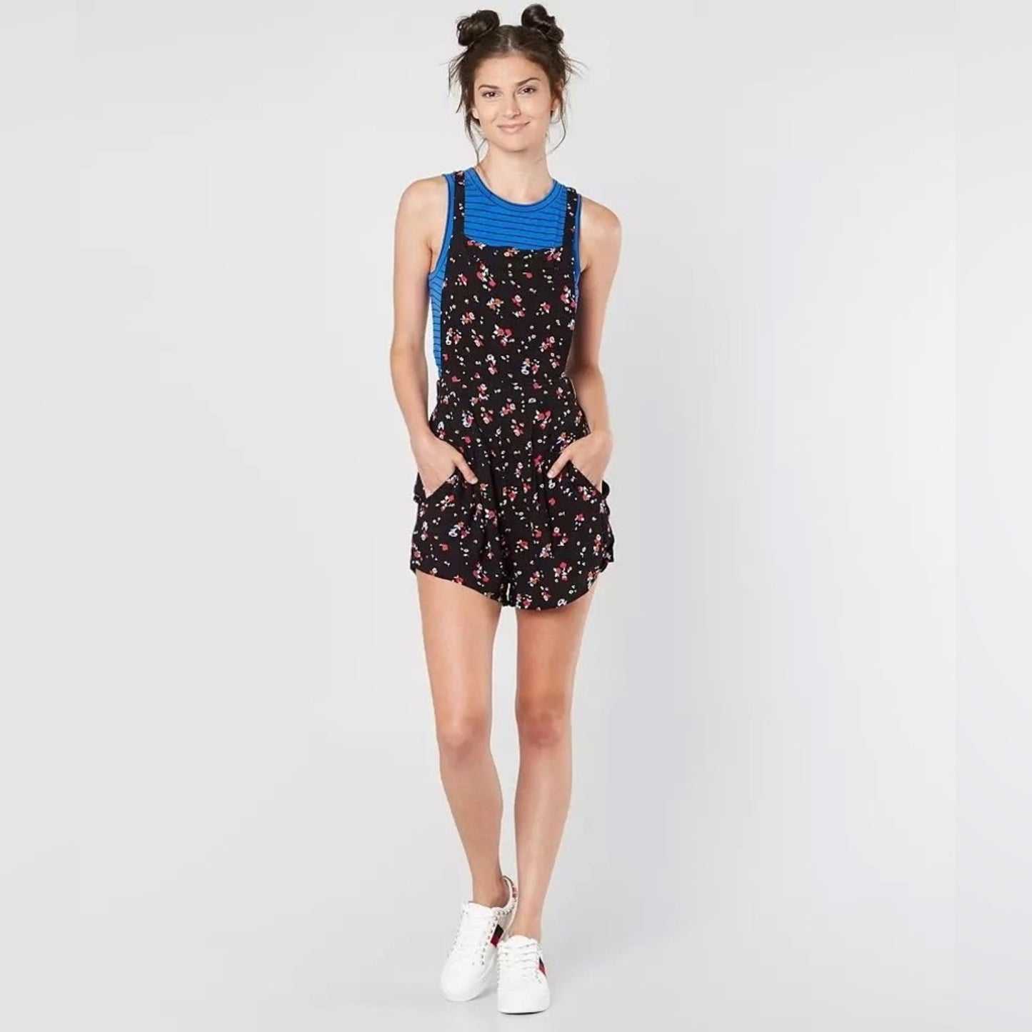 🆕 Free People sweet in the street overall short SZ LG