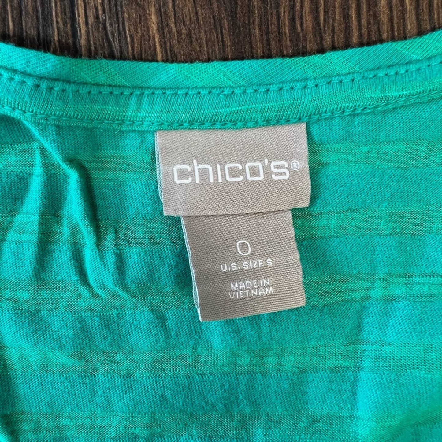 Chico’s striped elbow tee SZ 0/SM