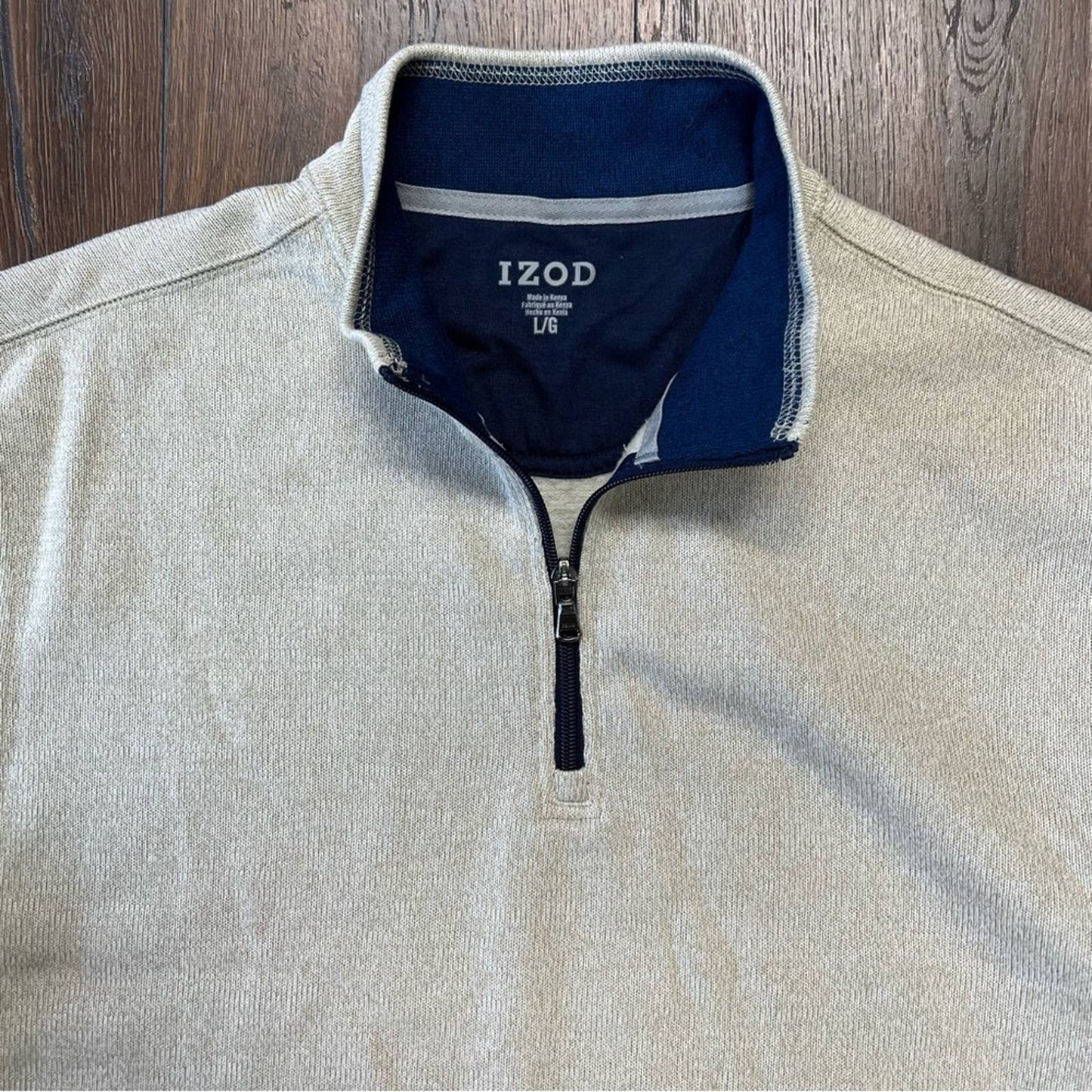 IZOD quarter zip fleece SZ LG