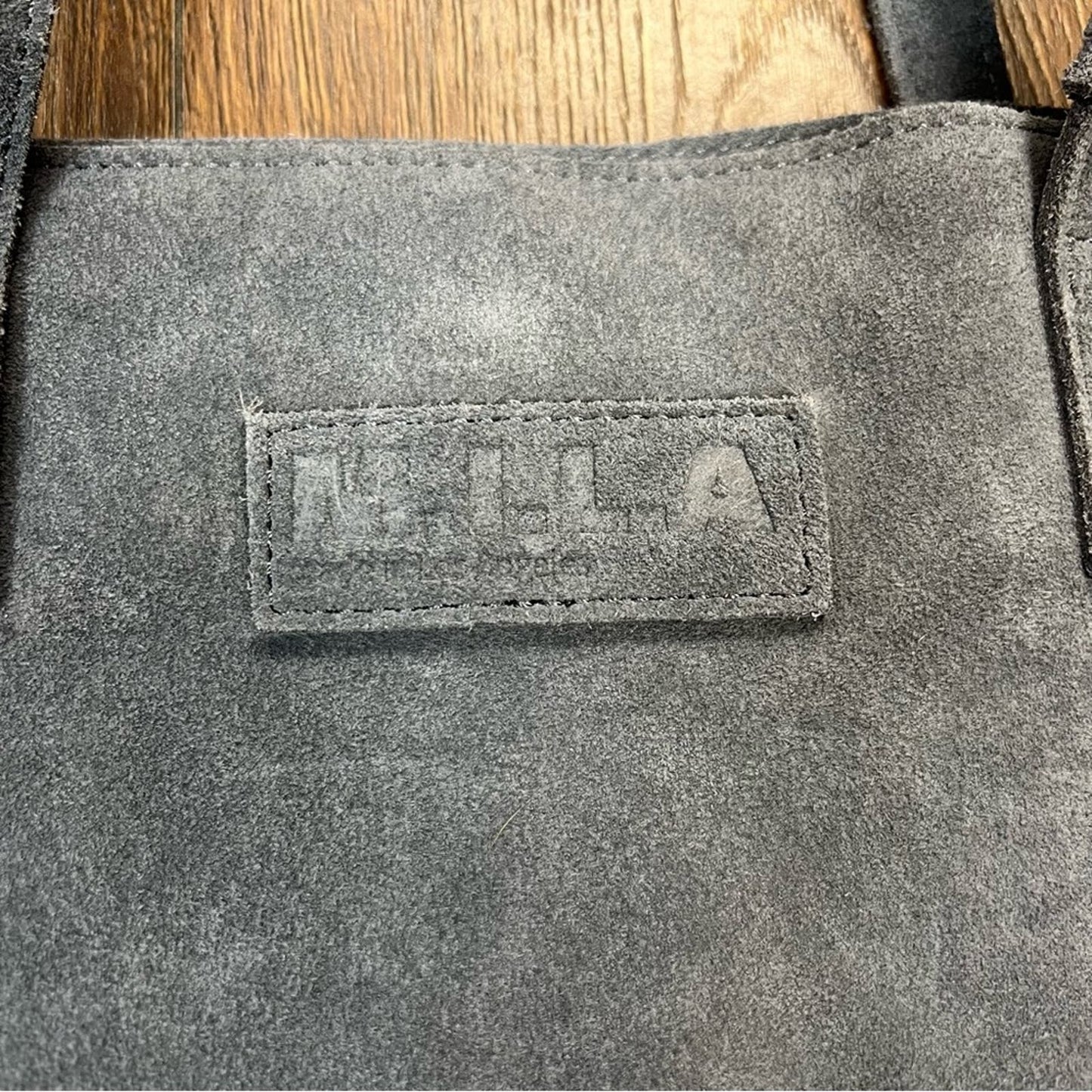 M.I.L.A. made in Los Angeles - gray Suede Tote w/ Tassel