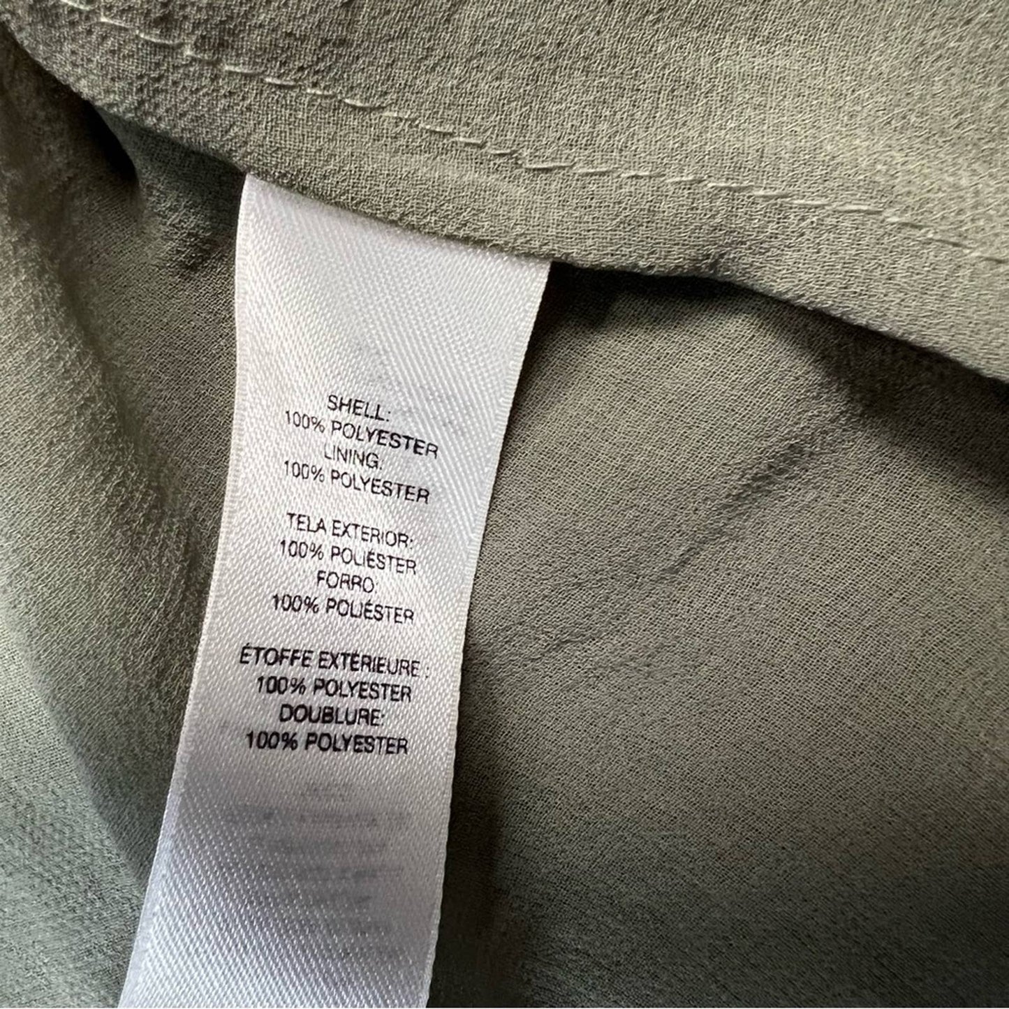 Chicos olive layered vest SZ 2/LG