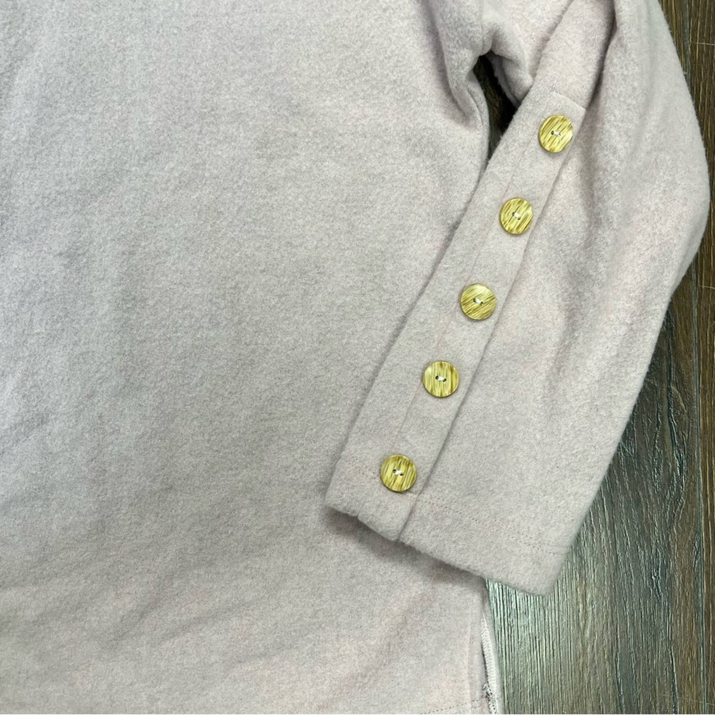 CY fashion super soft turtleneck with buttons SZ LG
