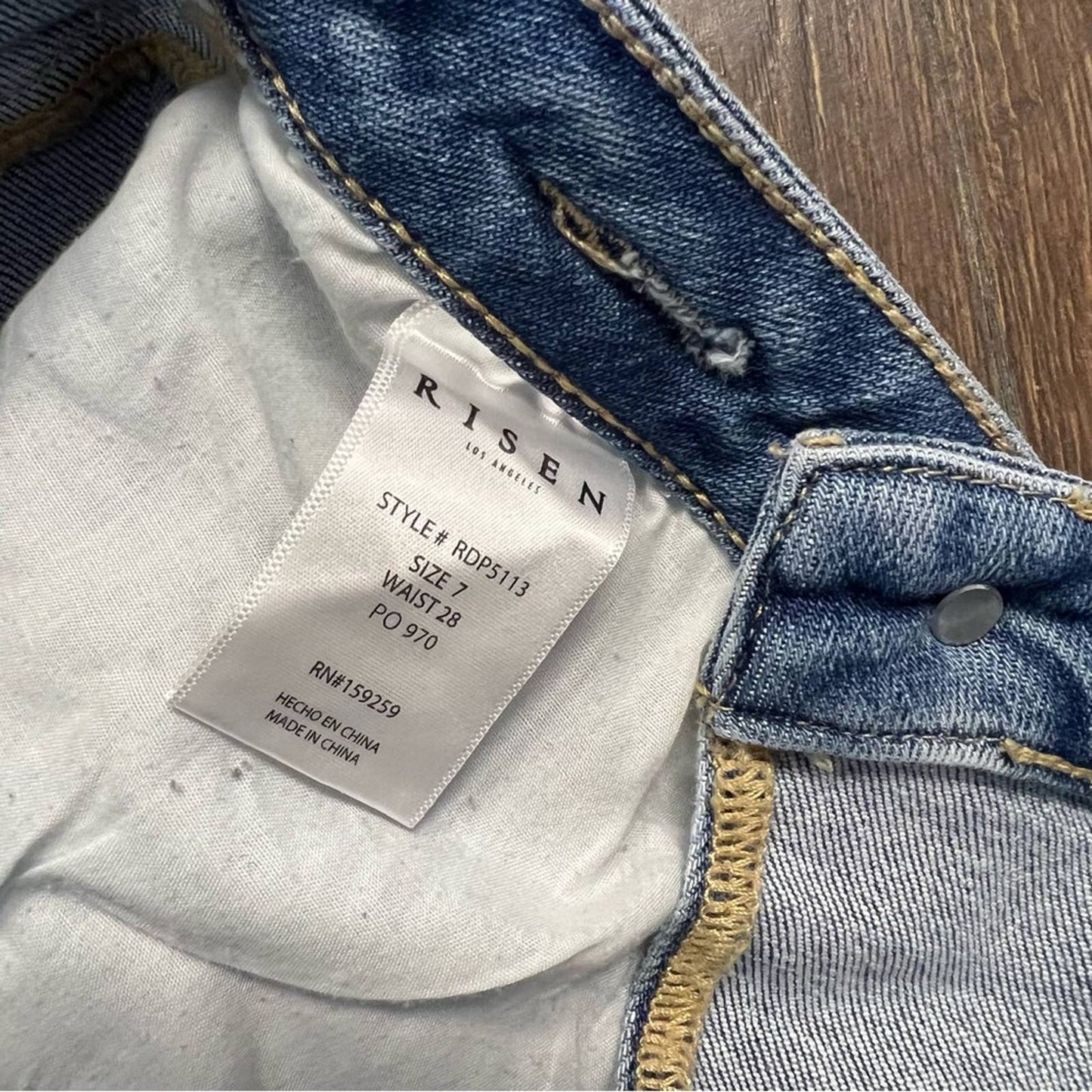Risen High Rise Crossover Jeans SZ 7/28
