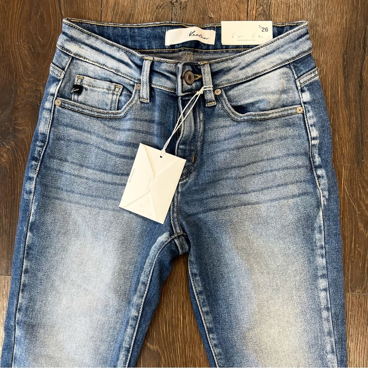 🆕 New KanCan Mid Rise Fringe Crop Jean SZ 5/26