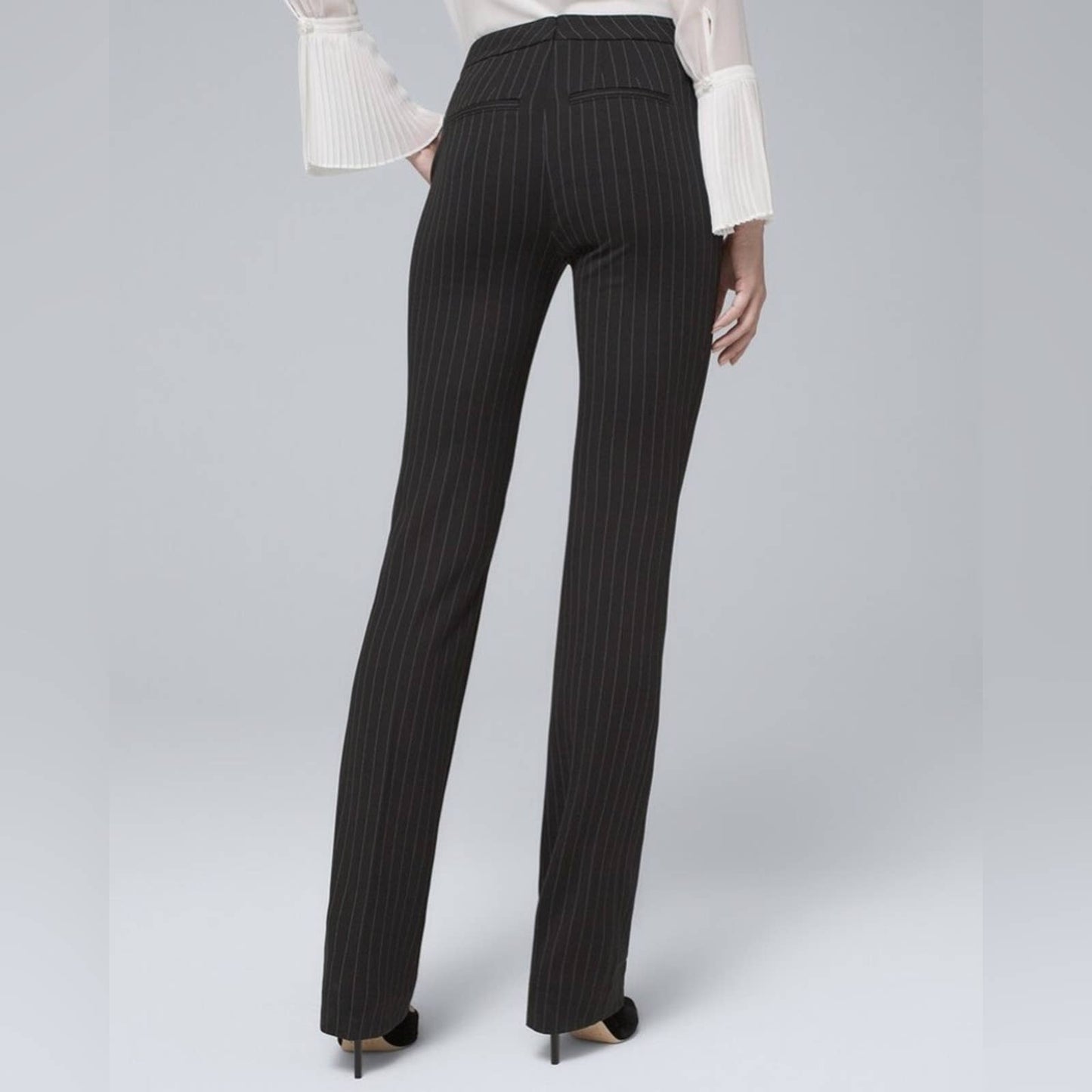 White House black market Pinstripe Knit Slim Pants SZ 12