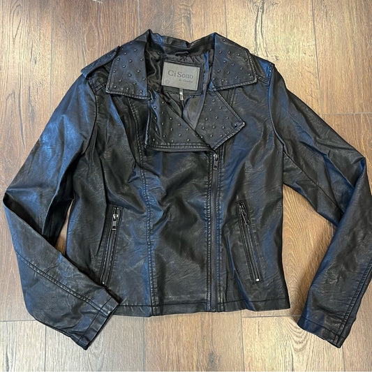 Ci Sono black moto jacket SZ LG