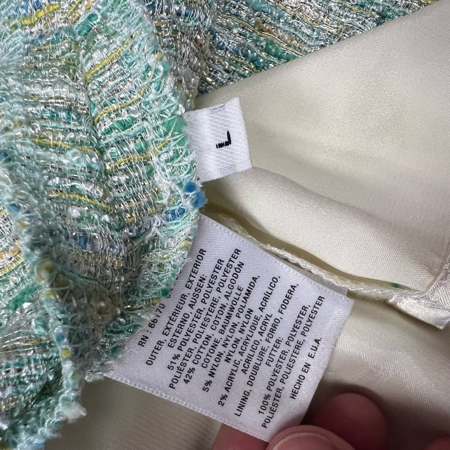 Paper crown parkside pleated tweed dress SZ LG