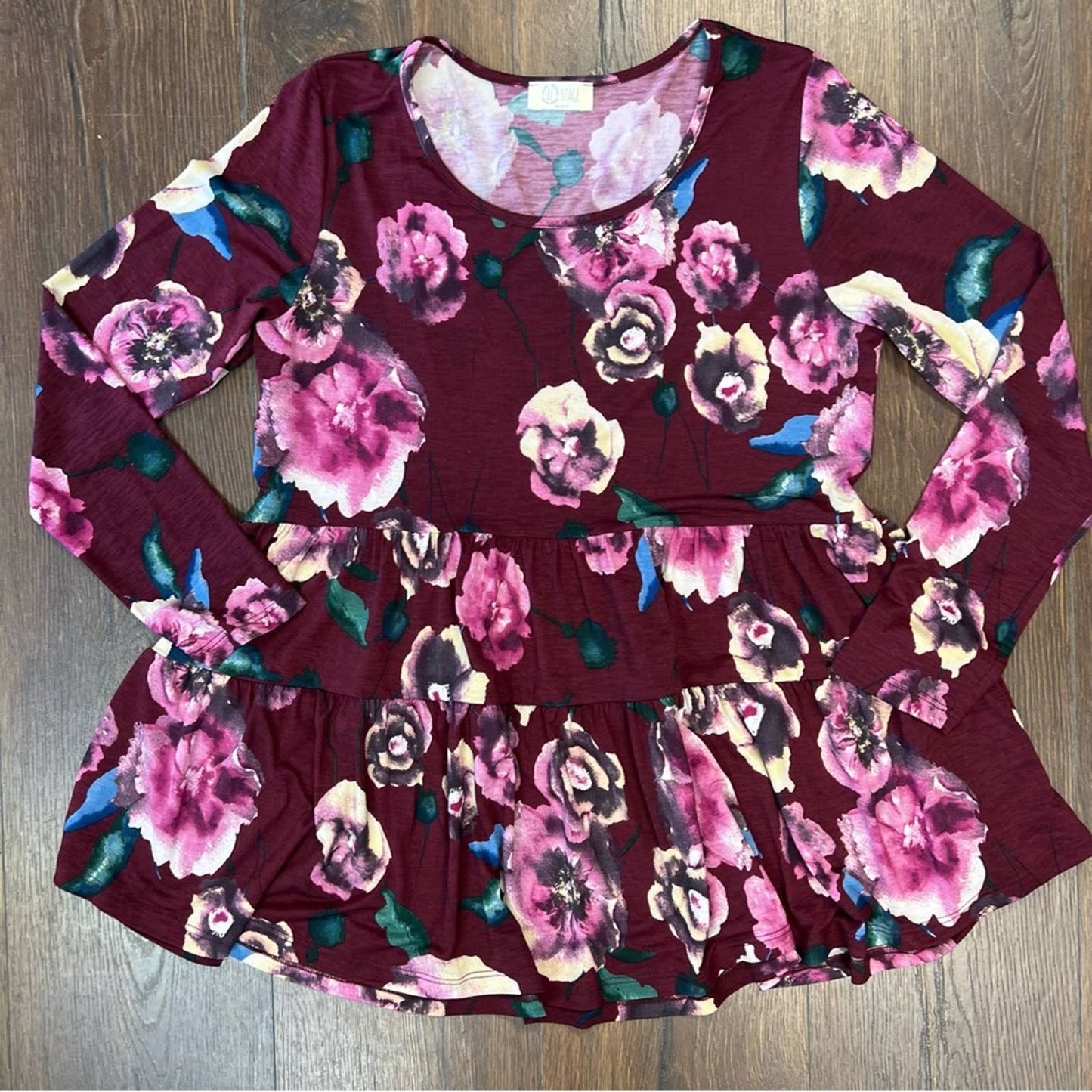 Be stage floral blouse SZ MED