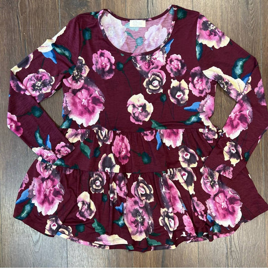 Be stage floral blouse SZ MED