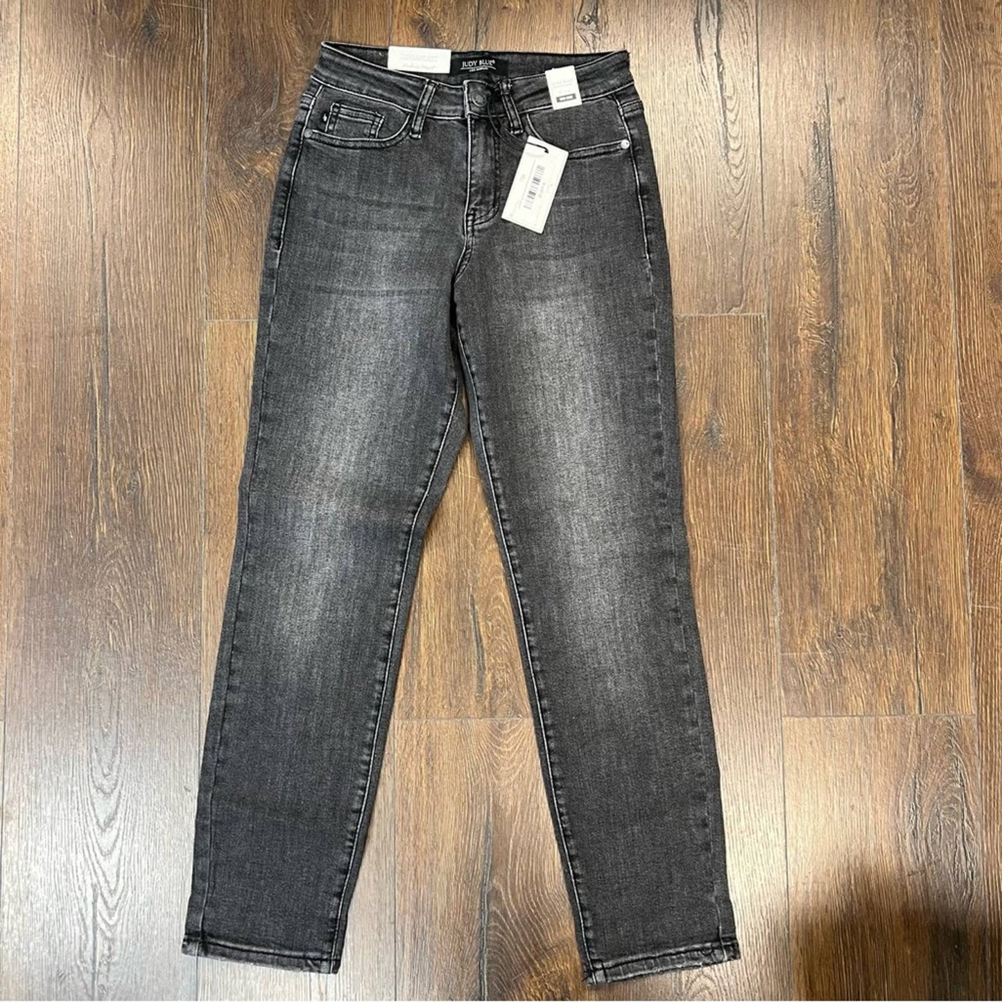 🆕 Judy Blue Black Handsand Cuffed Boyfriend Jeans SZ 0/24