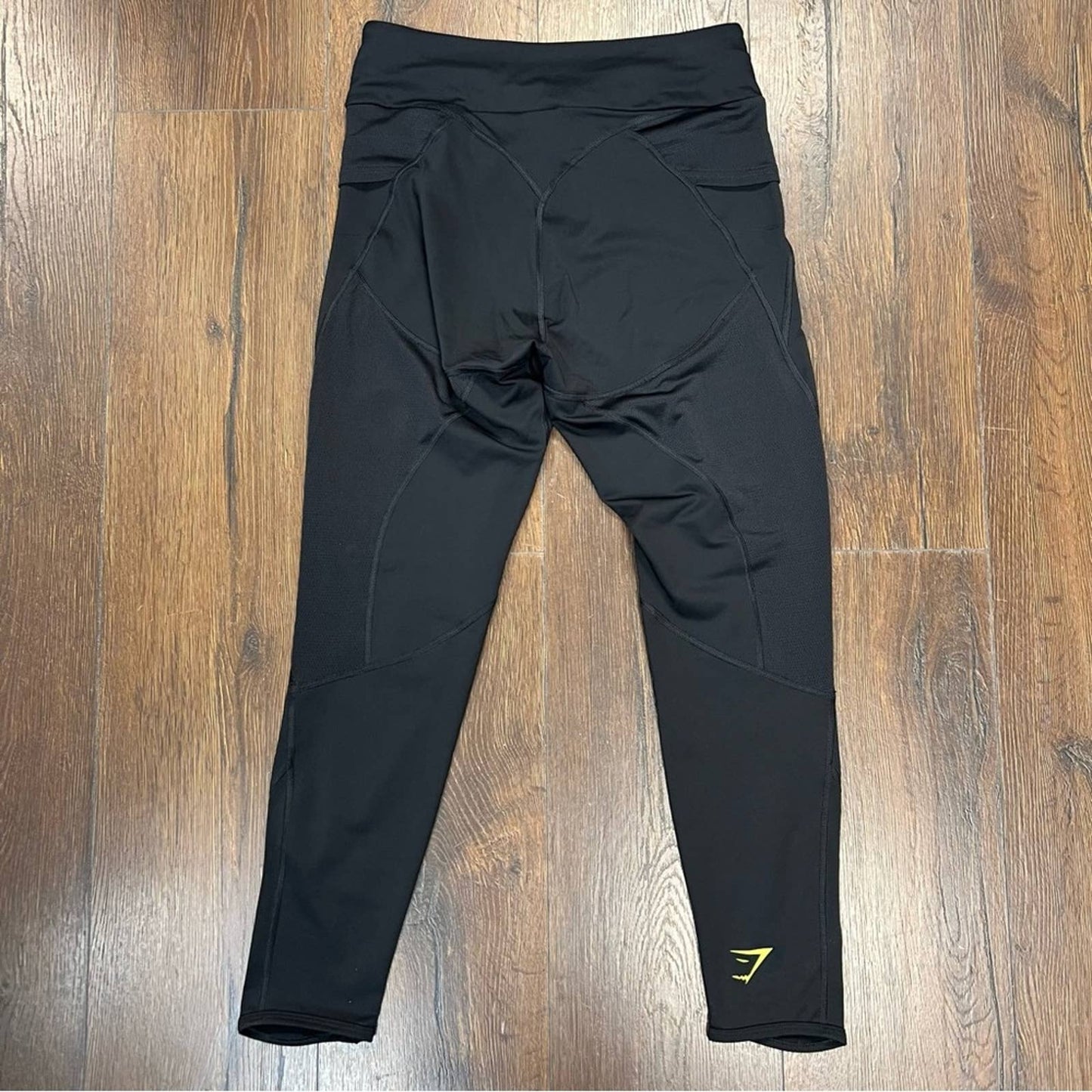 gymshark black butt lift drawstring leggings SZ LG