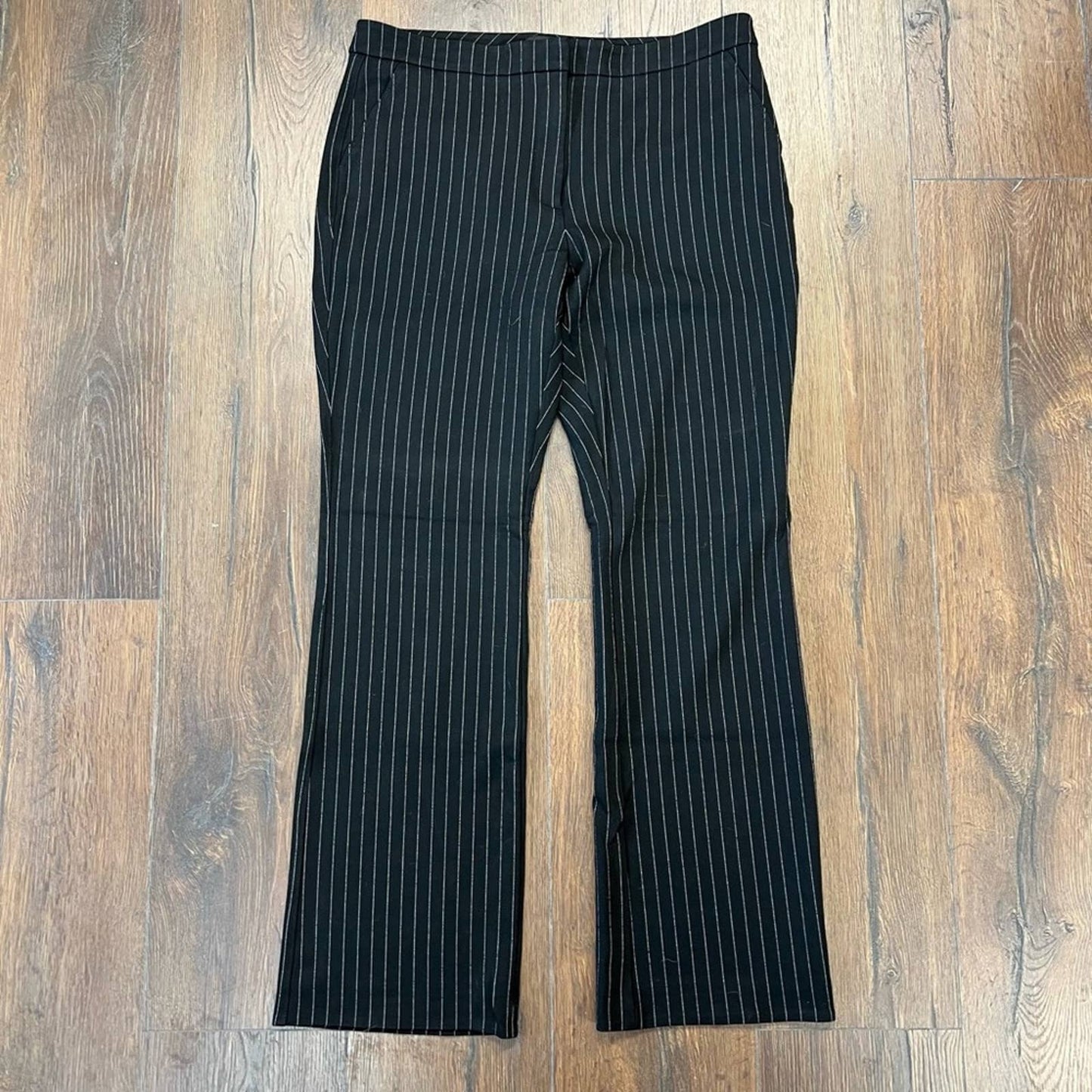 White House black market Pinstripe Knit Slim Pants SZ 12