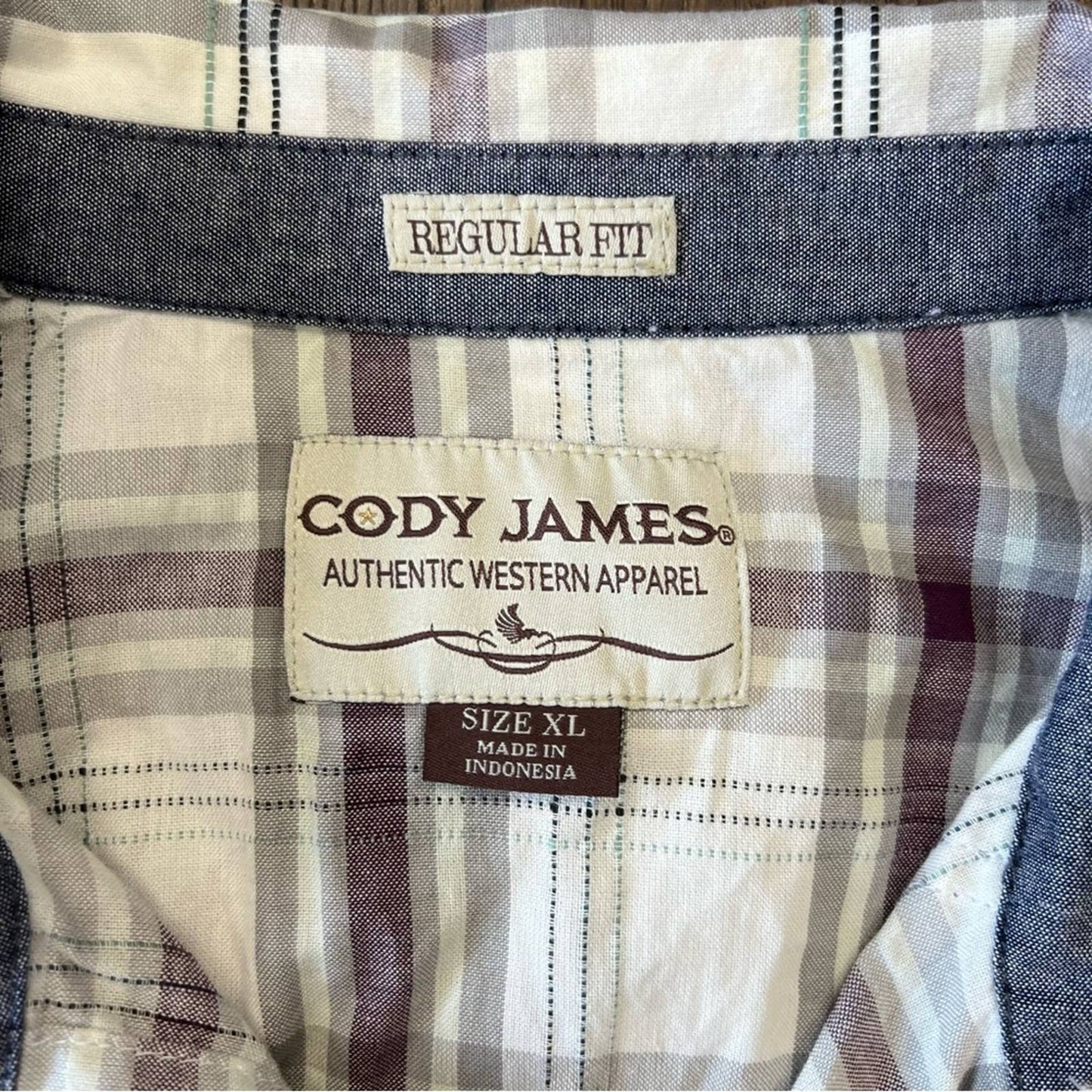 Cody James regular fit button up shirt SZ XL