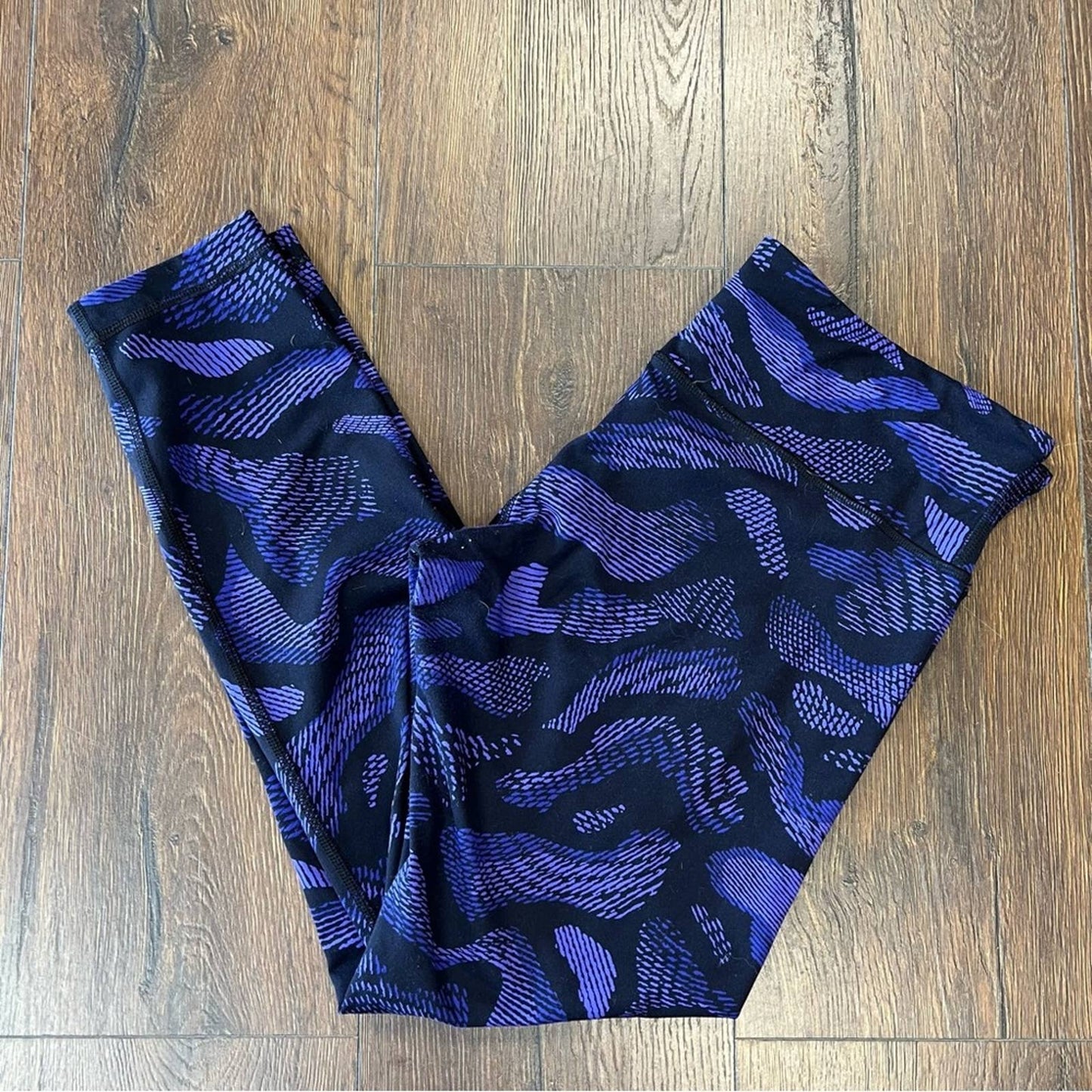 Lululemon Wunder Under Pant III Warp Super Purple Black SZ 10