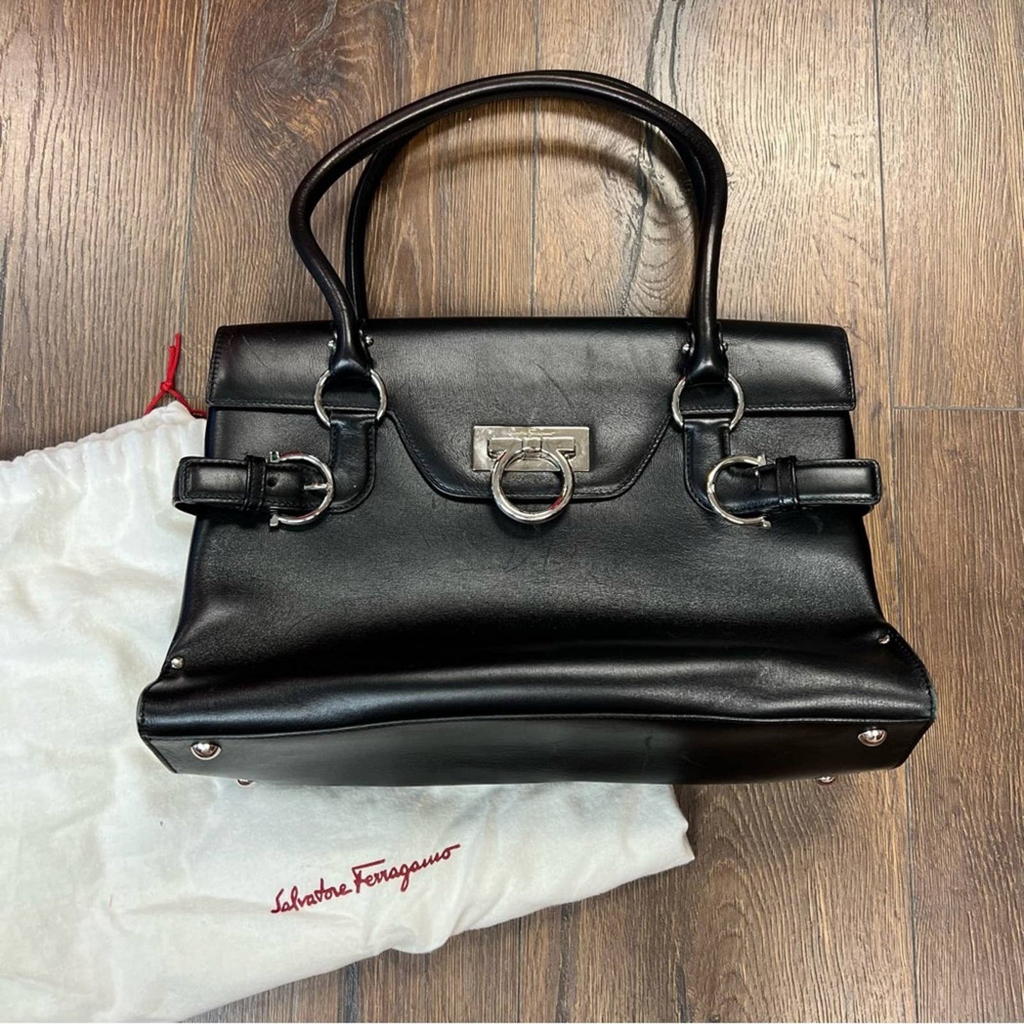 Salvatore Ferregamo Nappa leather Virna handbag