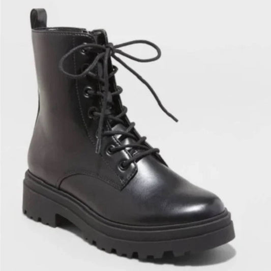 🆕 A New Day black combat boots SZ 6.5