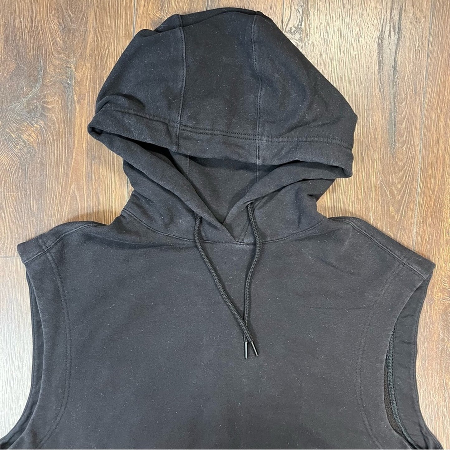 ATHLETA Retroplush Cocoon Hoodie Sweatshirt Black SZ MED