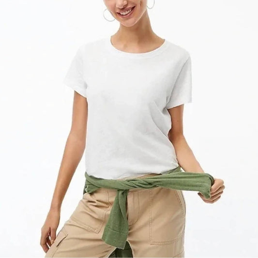 J.Crew white girlfriend tee SZ MED