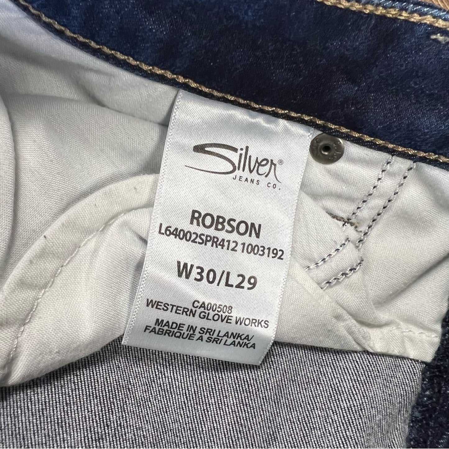 Silver Jeans Robson Jegging Dark Wash jean SZ 30/10
