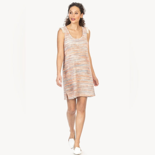 🆕 Lilla P. Cotton Woven Slub Shift Dress SZ MED