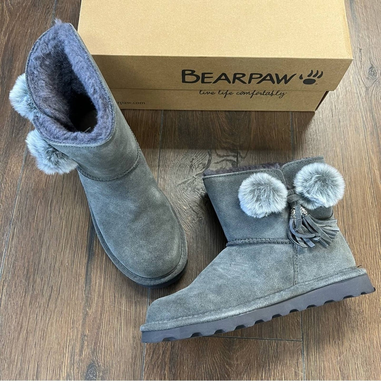 🆕 BEARPAW Ashlyn Suede Water- and Stain-Repellent Boot SZ 7