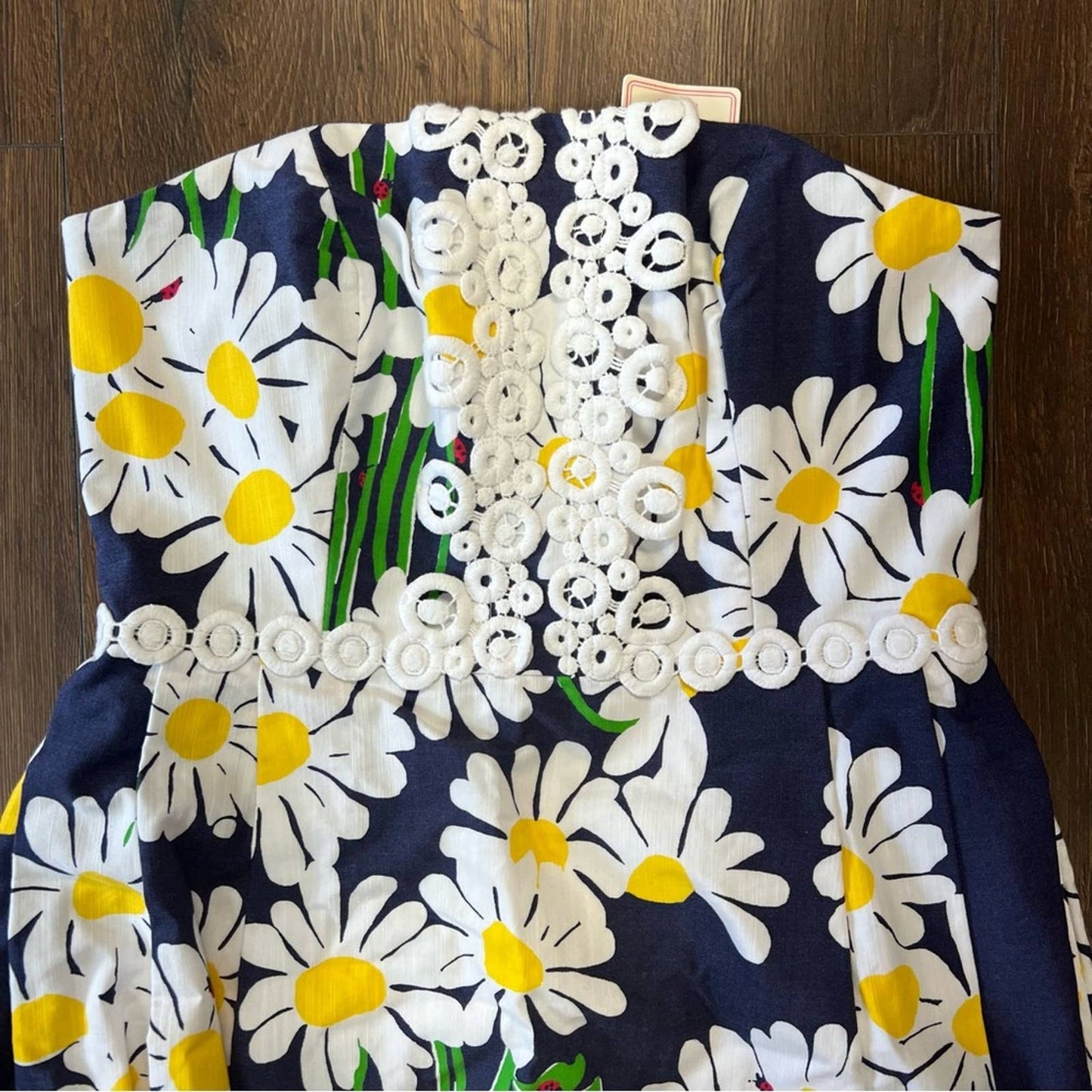 Lilly Pulitzer navy daisy bubble dress SZ 6