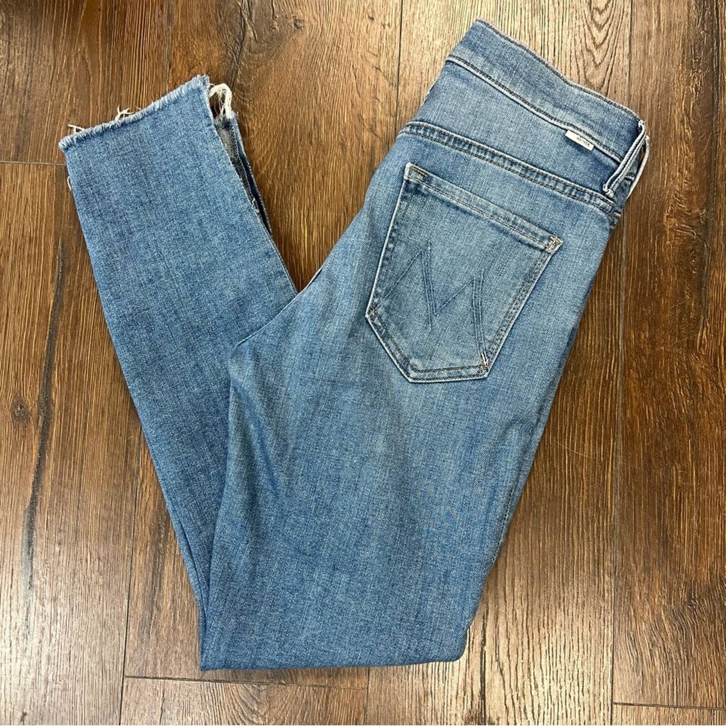 MOTHER The Stunner Zip Ankle Step Fray in Camp Expert SZ 28/6