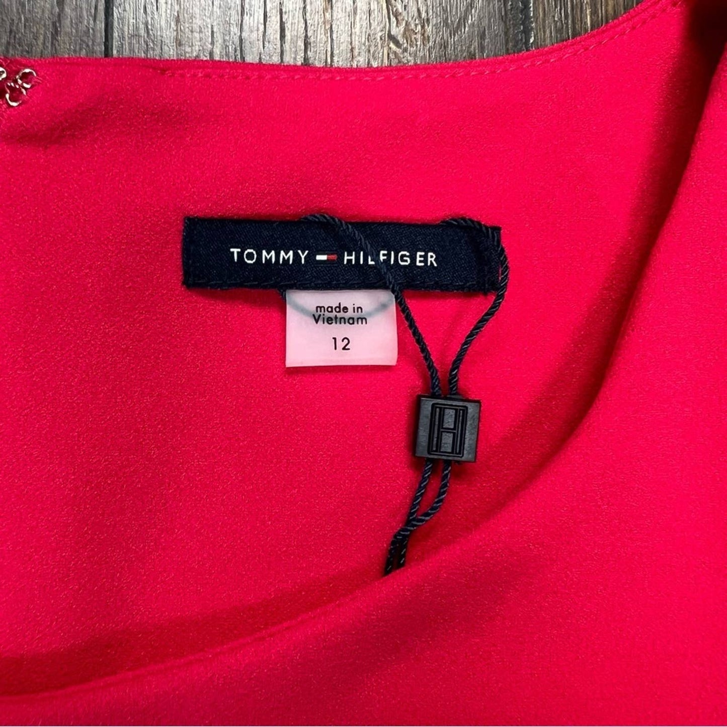 🆕 Tommy Hilfiger ruffle hem, fit and flare dress SZ 12