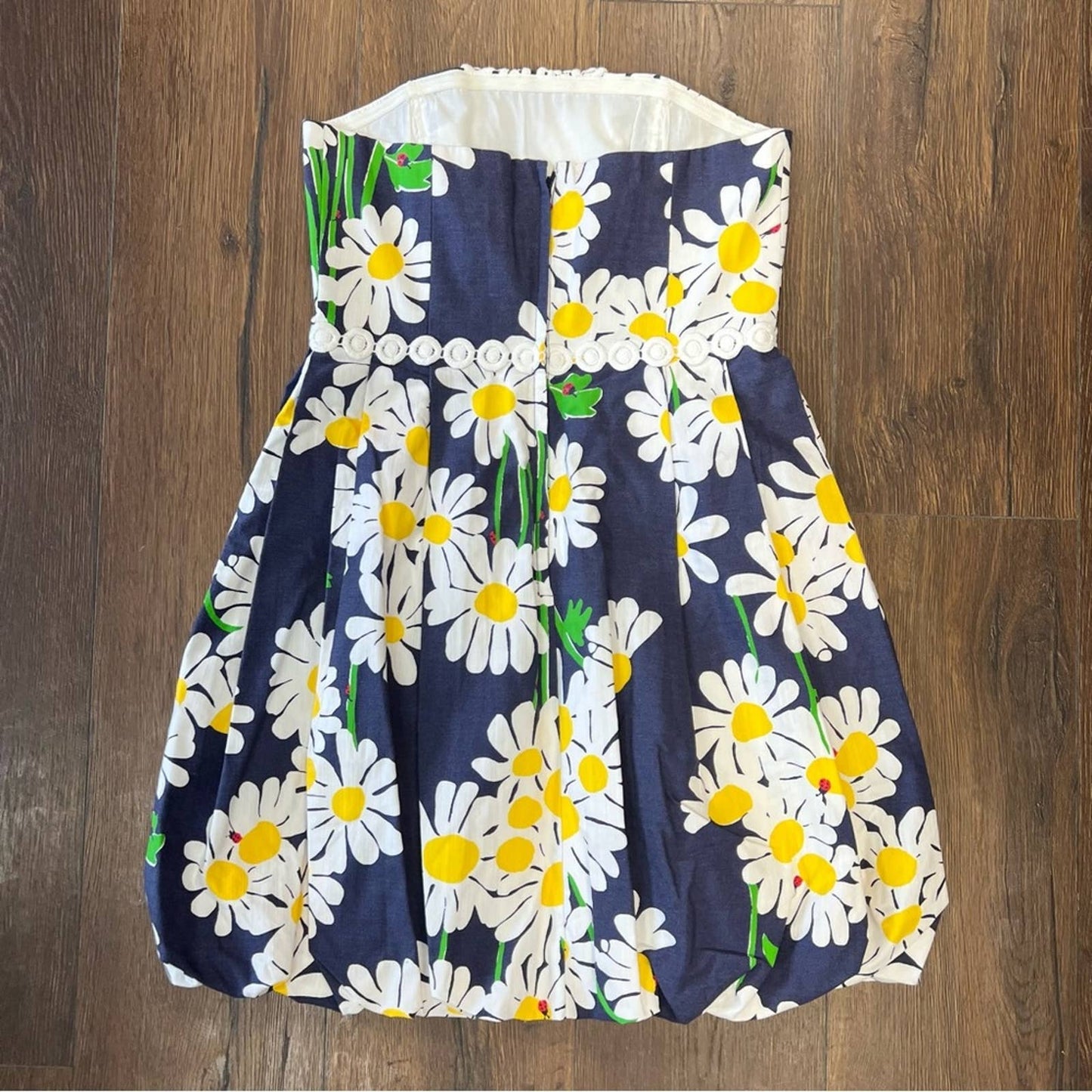 Lilly Pulitzer navy daisy bubble dress SZ 6