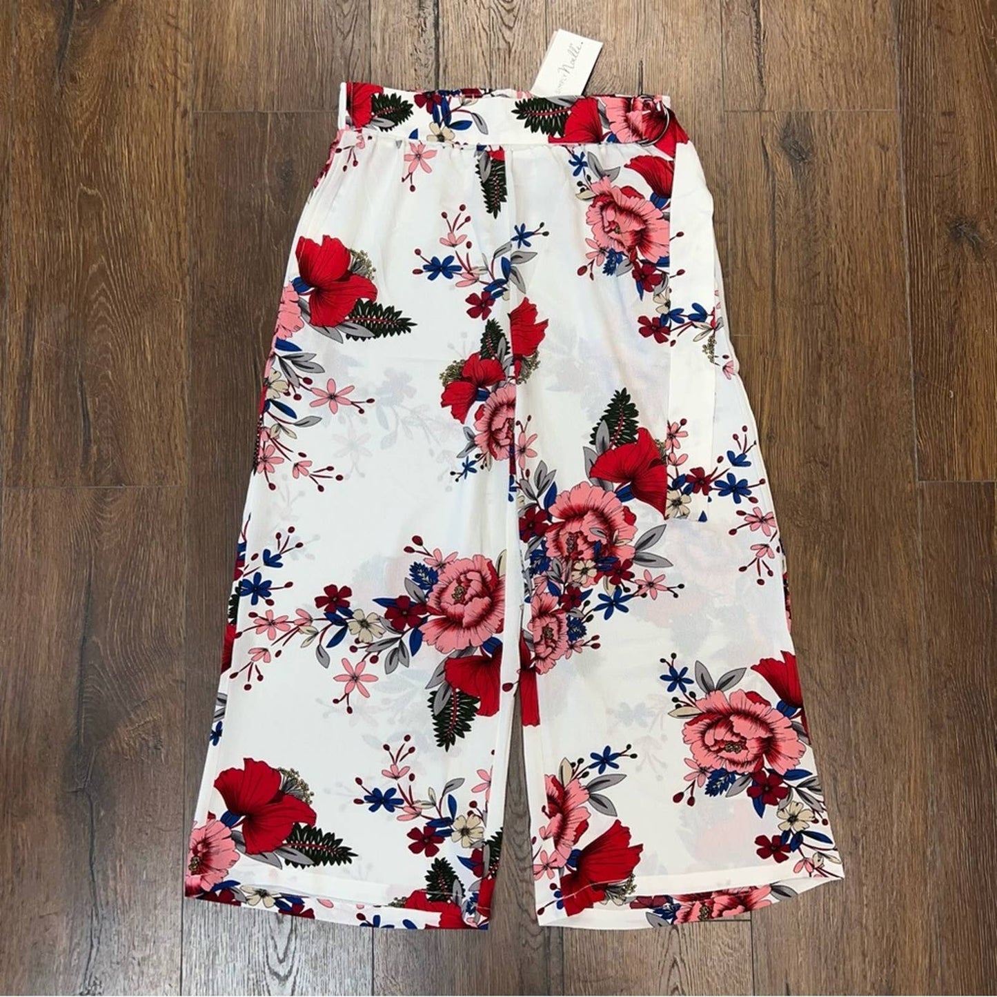 🆕 Simply Noelle Floral Culottes Wide Leg Crop Pants SZ S/M