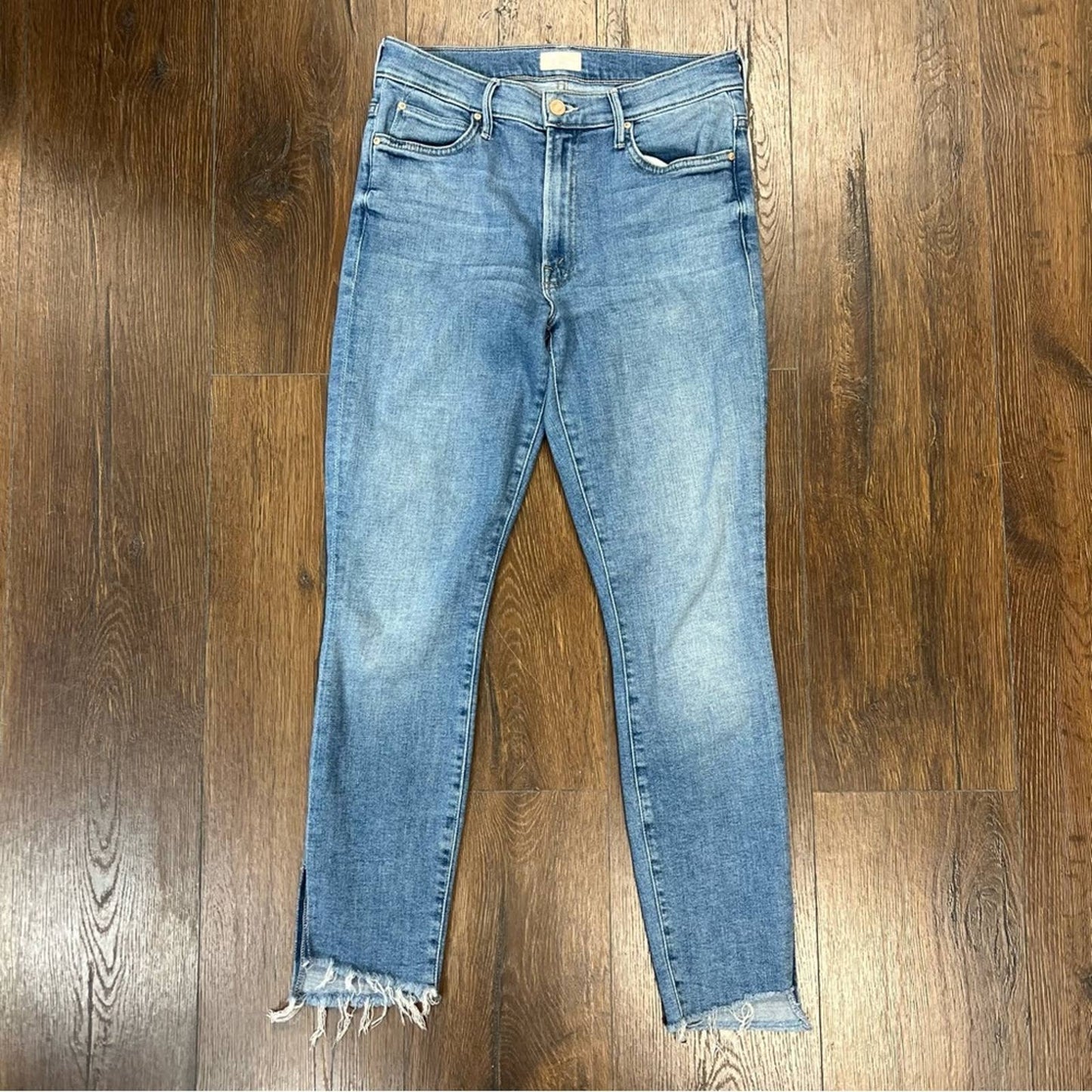 MOTHER The Stunner Zip Ankle Step Fray in Camp Expert SZ 28/6