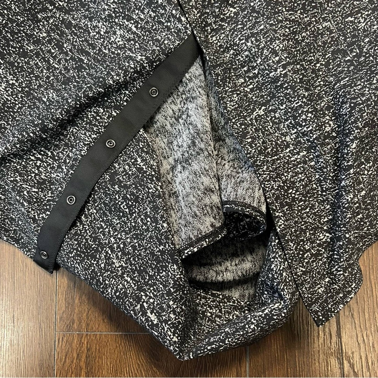 Lululemon Vinyasa Wrap Running Luon Suited Jacquard Black White / Black